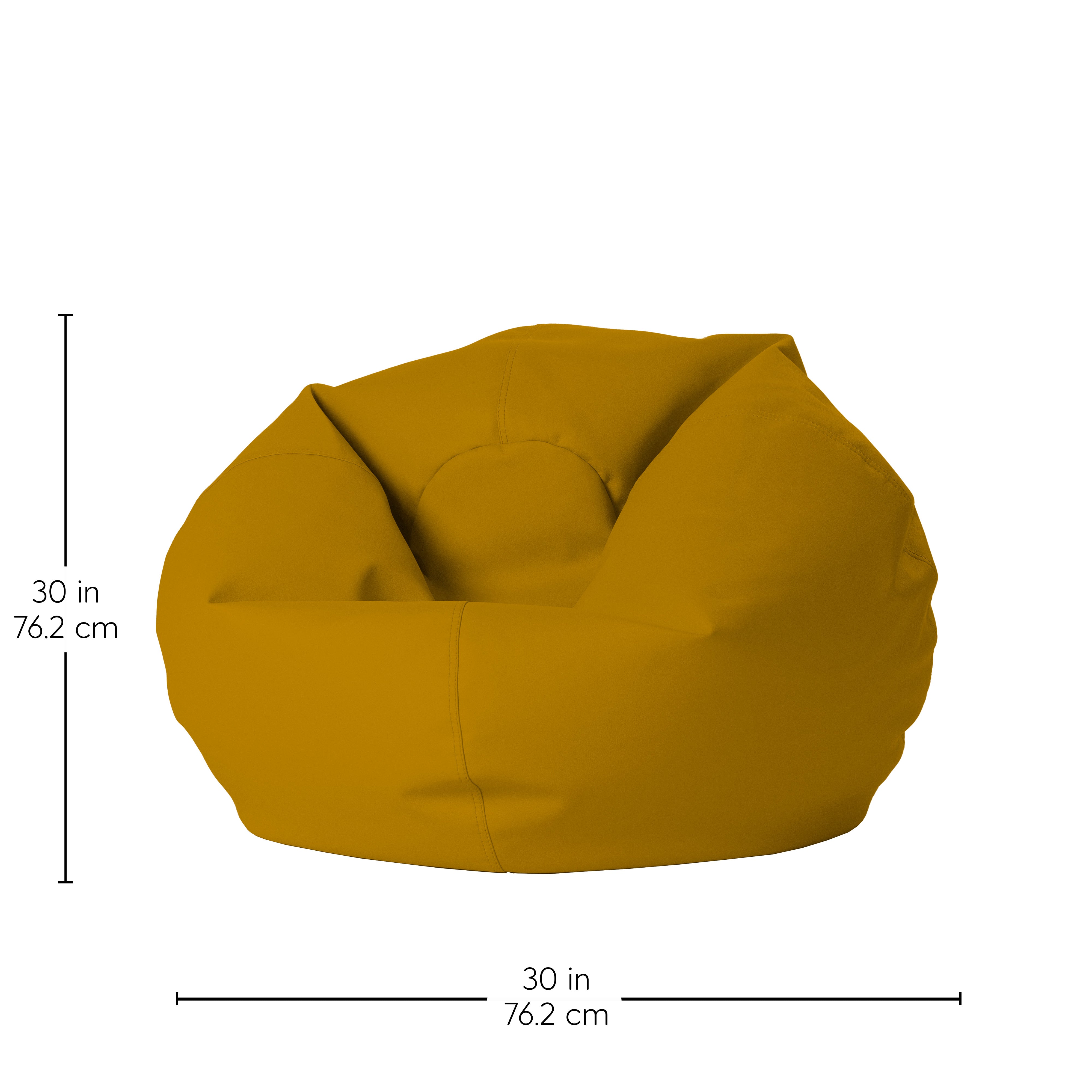 30" Round Vinyl Bean Bag - Dijon