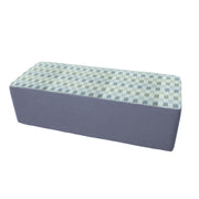 Outdoor 24" x 60" Rectangle Ottoman with Sunbrella, 18" H - Dream Mist/Canvas Haze