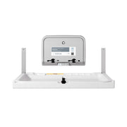 Element Horizontal Changing Station w/ Light Gray Liner Dispenser - White Granite