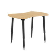 Adapte 25" x 37" Bowtie Woodgrain Activity Table with Adjustable Tapered Legs - Maple Grain/Black