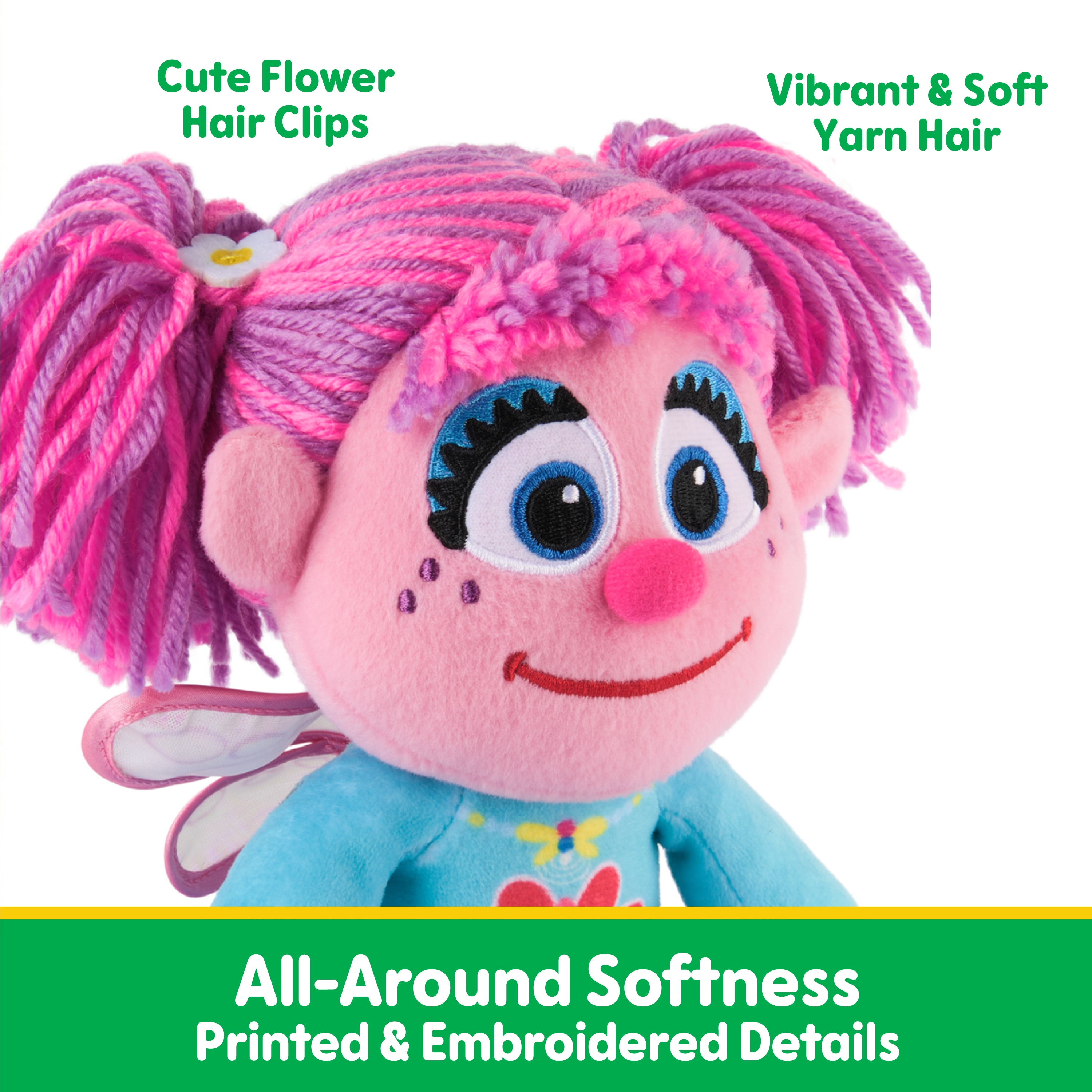 GUND Sesame Street Official Abby Cadabby Take Along Buddy Plush, Plush Muppet, Premium Plush Toy for Ages 1 & Up, Pink, 13”