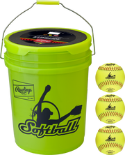 Rawlings 6 Gallon Collegiate/High School/Travel Practice Ball/Bucket Combo - Includes 12 Rfpbp12Sy