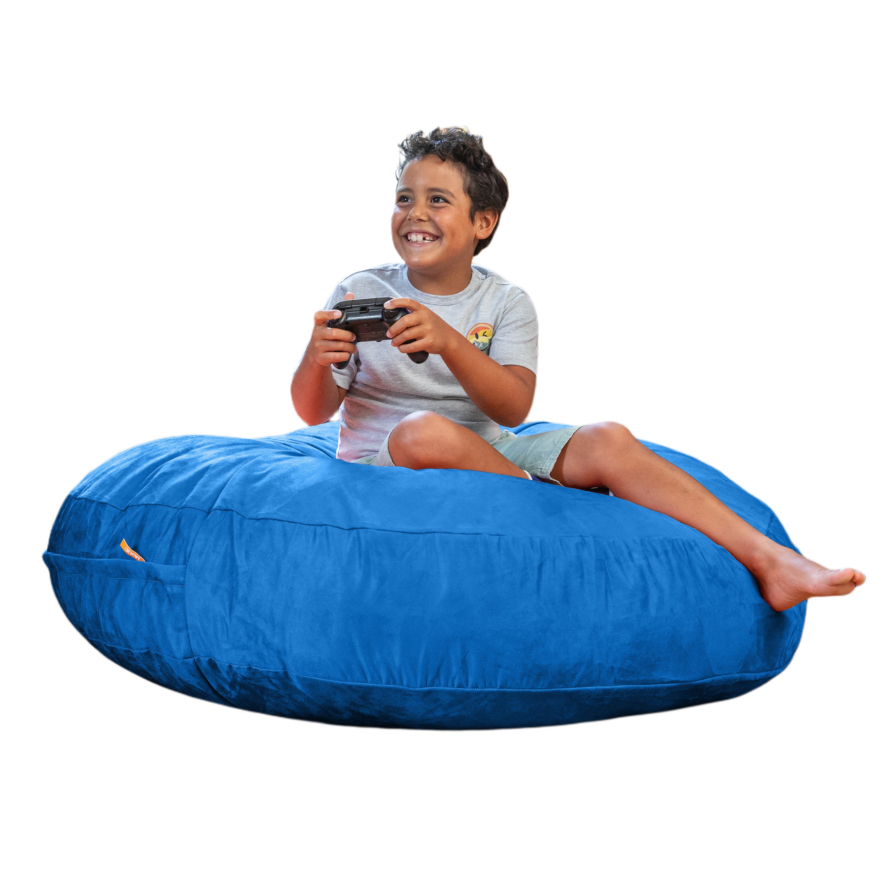 Jaxx Cocoon 4 Foot Bean Bag Chair and Crash Pad, Blueberry