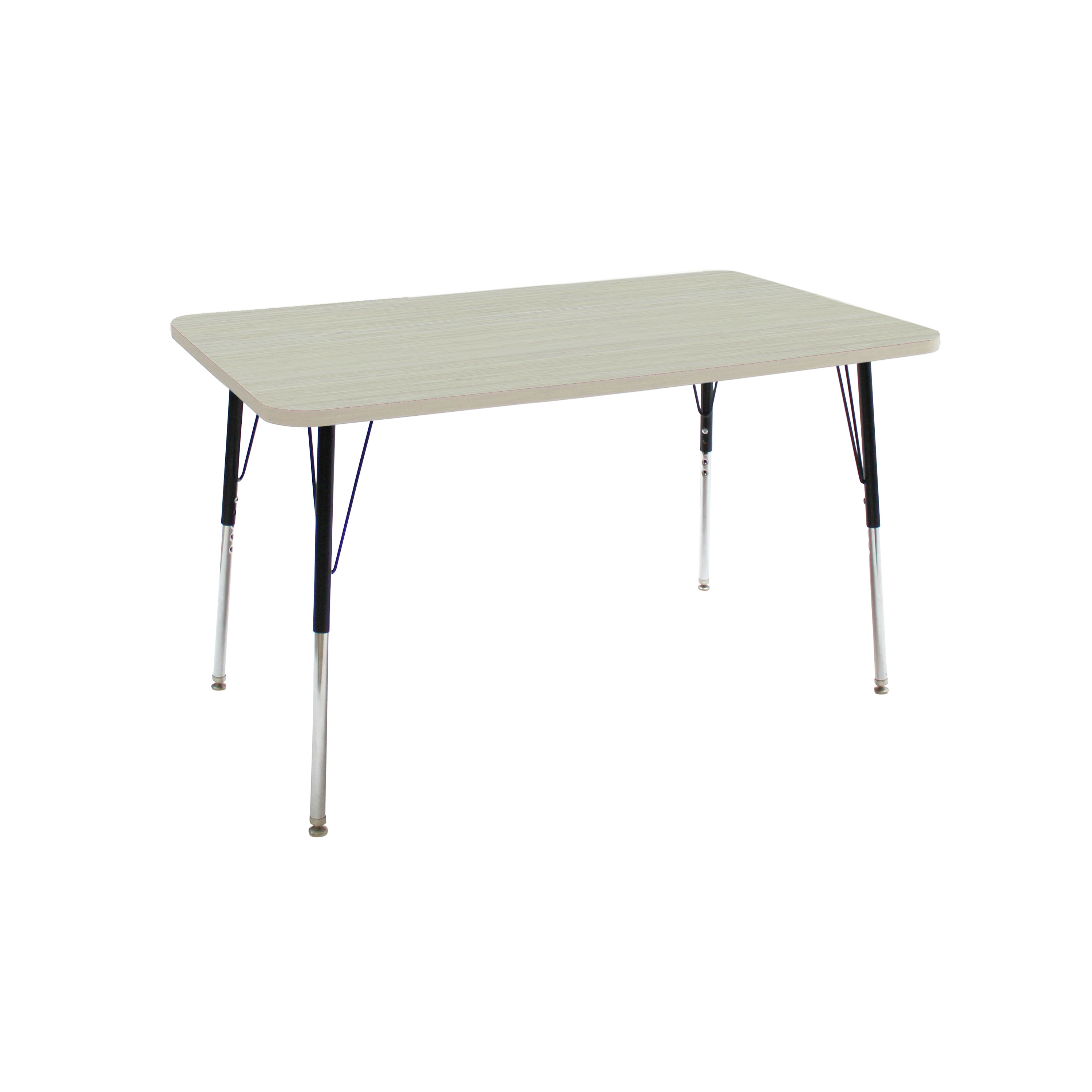 30" x 48" Rectangle La Madera Activity Table with Standard Legs - Asian Sand/Black