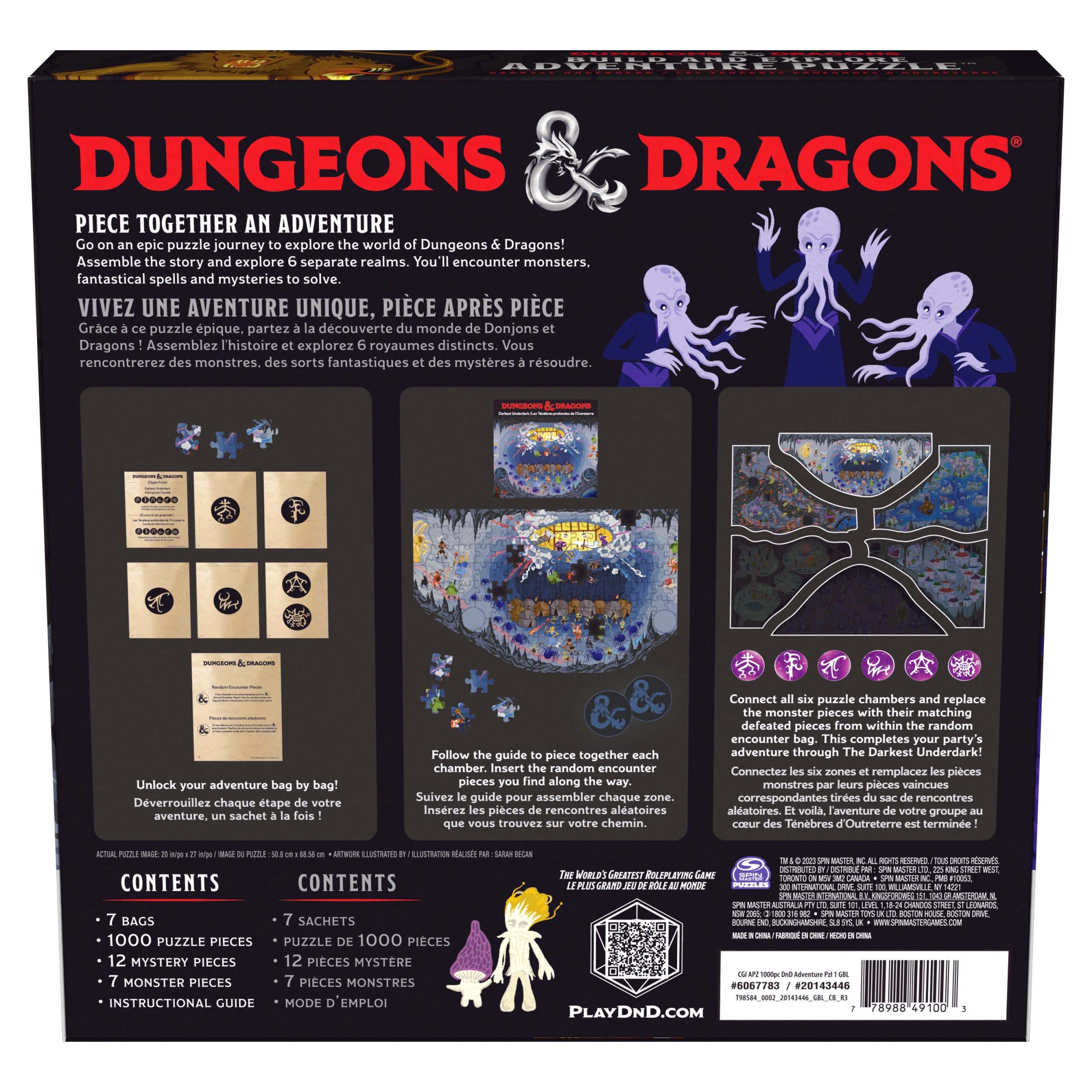 Dungeons & Dragons, Build and Explore Adventure Puzzle, DnD Adult Puzzles, Dungeons and Dragons 1000 Piece Puzzles for Adults and Kids Ages 12+