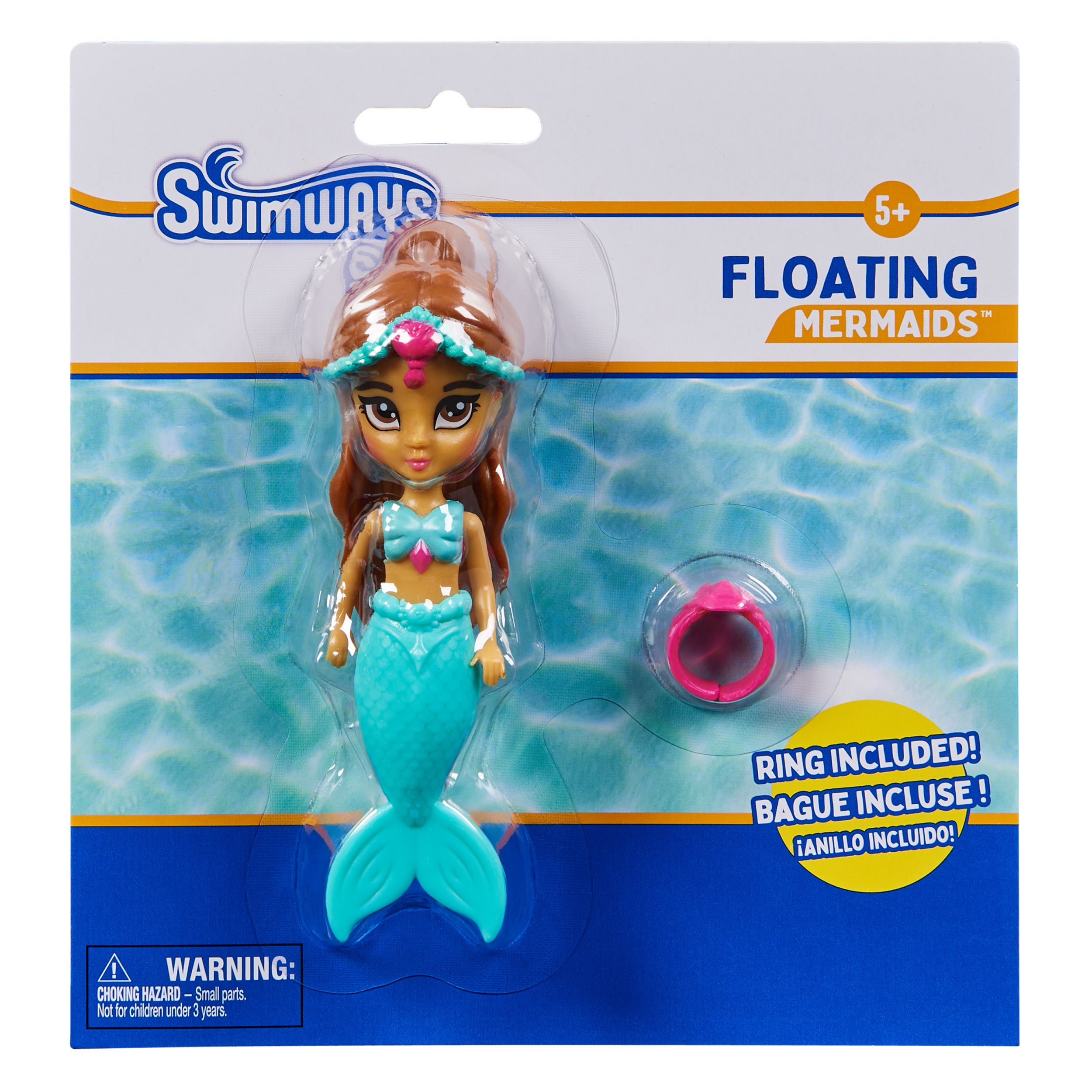 SwimWays Floating Mermaid Toys, Kids Pool Accessories & Swimming Pool Toys, Mermaid-Themed Floating Water Toys for Kids Aged 5 & Up, Blue