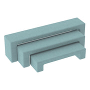 Pro Series Nesting Benches, 3-Piece Set - Sky Blue Crosshatch