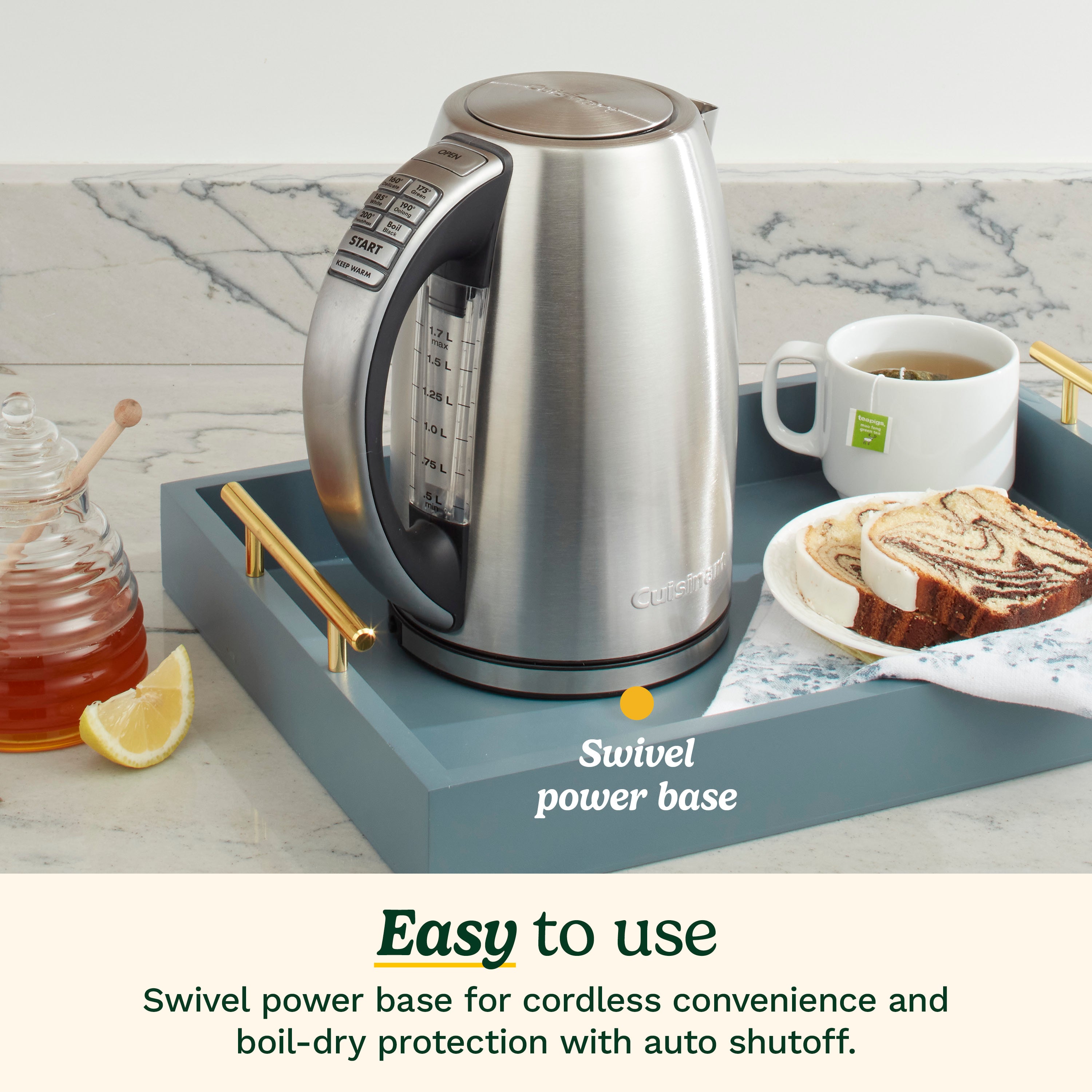 PerfecTemp® Cordless Electric Kettle - Stainless Steel P1