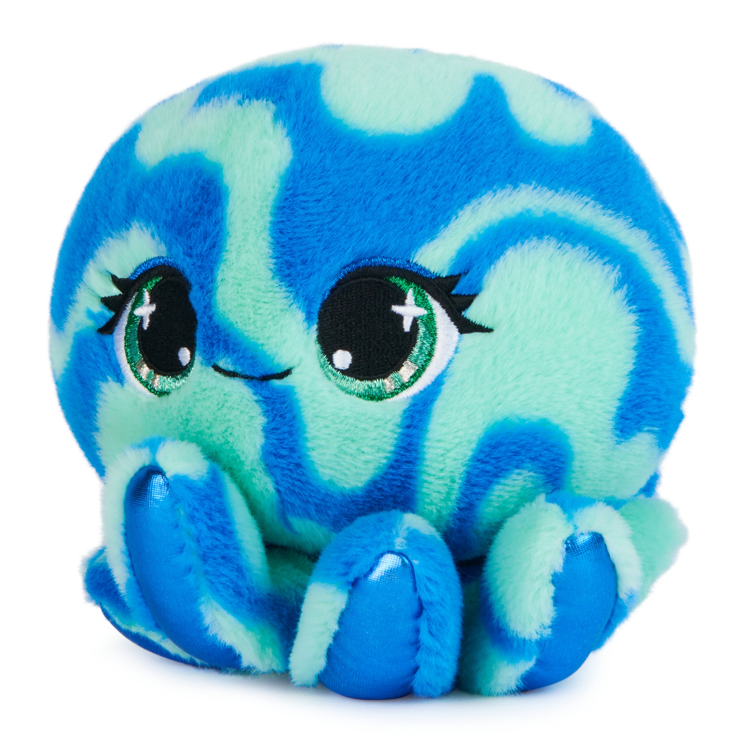 P.Lushes Designer Fashion Pets Marina Coves Premium Octopus Stuffed Animal, Blue and Green, 6”