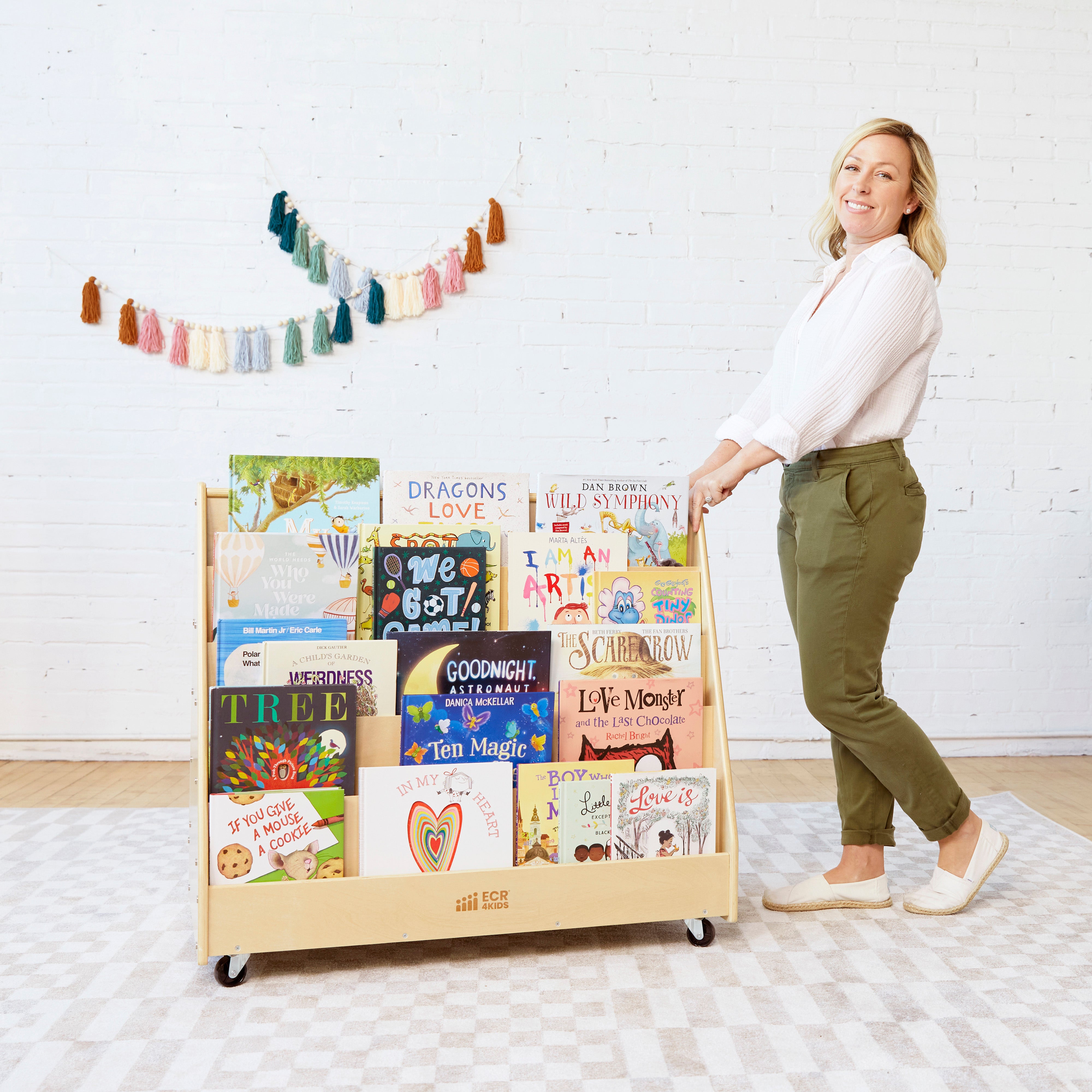 Double-Sided Book Display - Natural