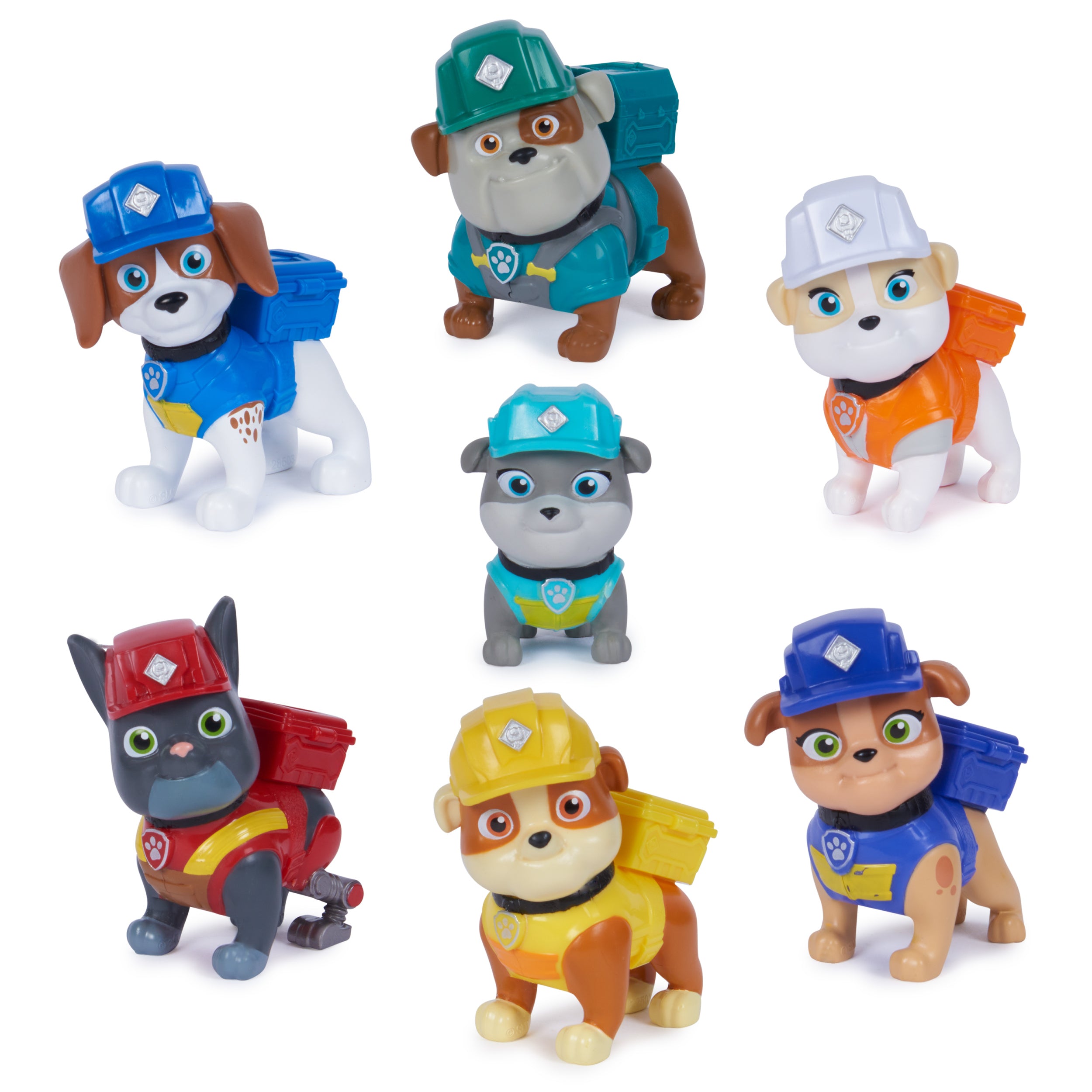 Rubble & Crew, Toy Figures Gift Pack, with 7 Collectible Action Figures, Kids Toys for Boys & Girls Ages 3+