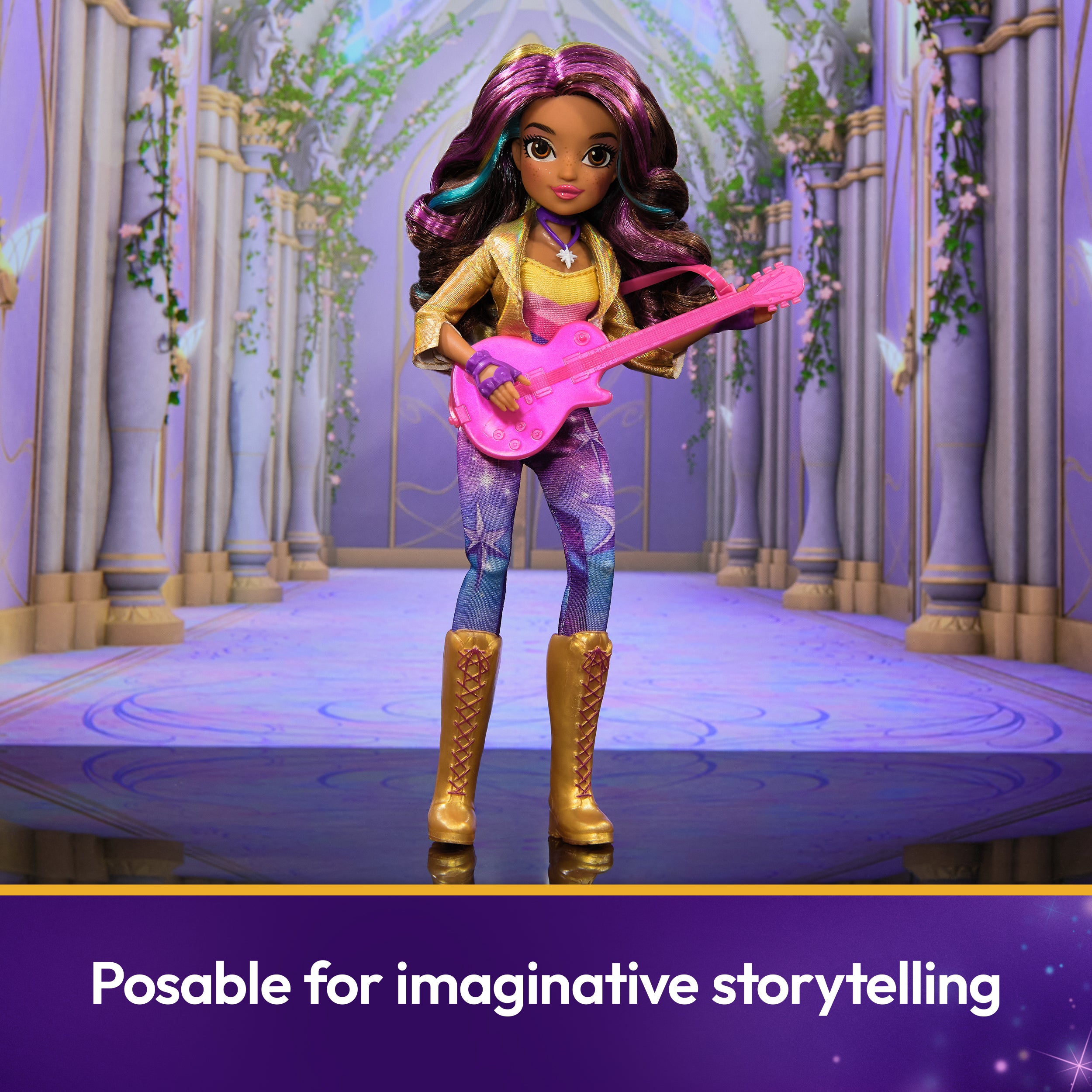 Unicorn Academy, Power of Friendship Sophia Doll with Guitar & 6 Fashion Accessories, 9.5”, Dolls & Unicorn Toys for Girls Ages 4 and up