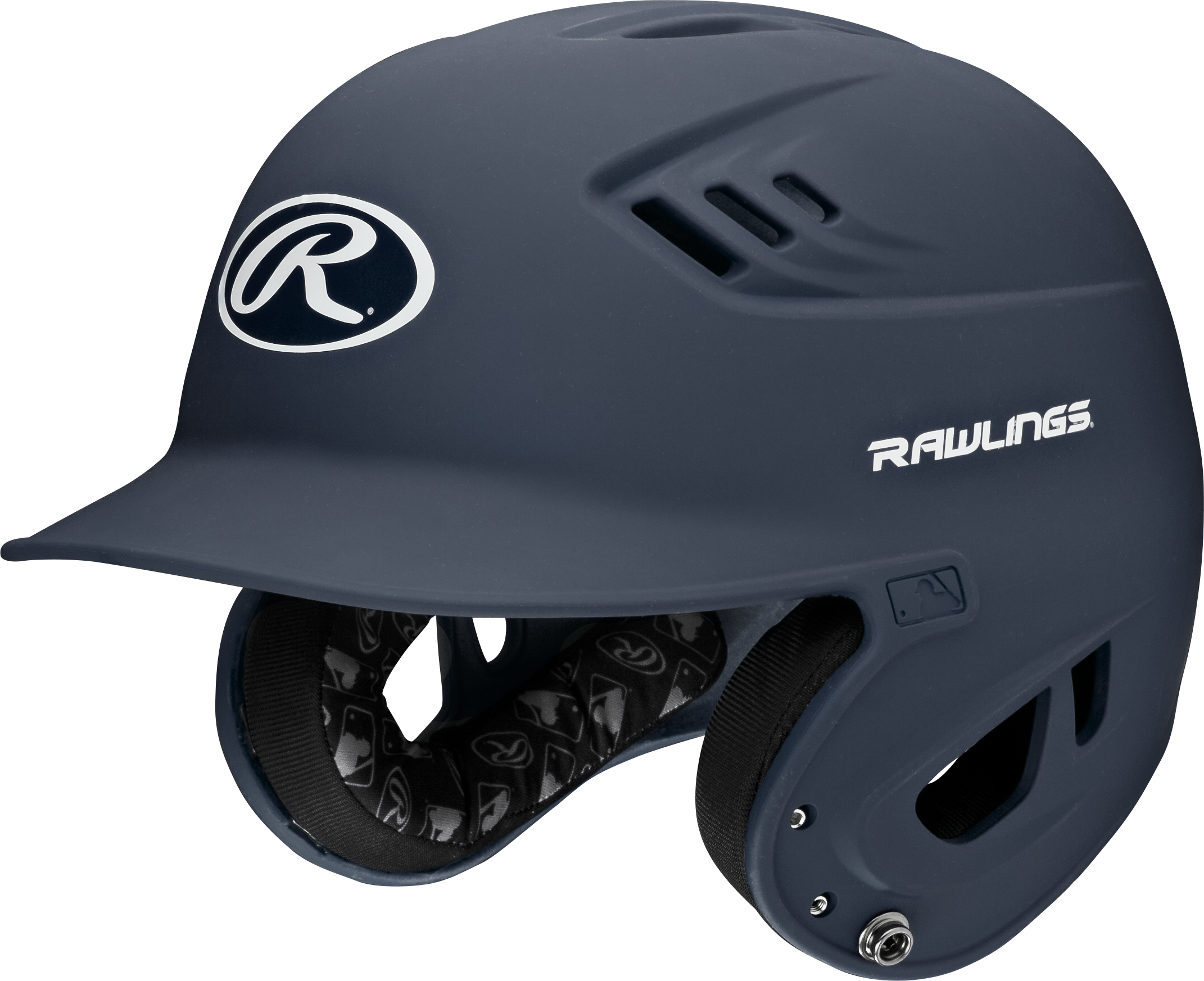 Rawlings R16 Matte Senior 1-Tone Baseball Helmet - Navy