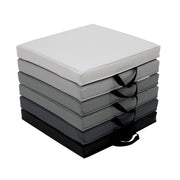 SoftScape 15" Square Floor Cushions, 6-Piece - Gray/Light Gray