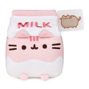 GUND Pusheen Strawberry Milk Plush Cat Stuffed Animal for Ages 8 and Up, Pink/White, 6”