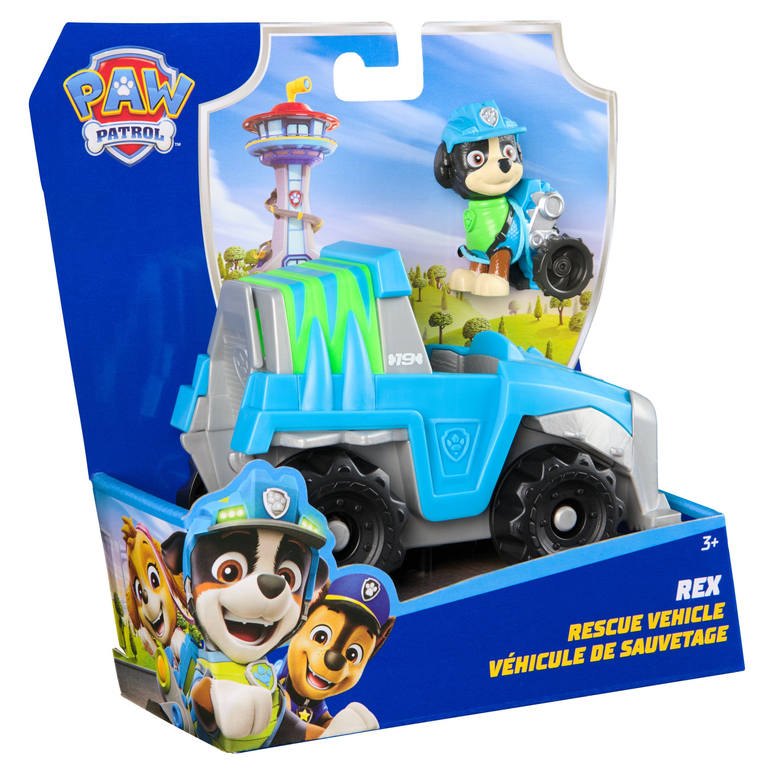 PAW Patrol, Rex’s Dinosaur Rescue Vehicle, Toy Truck with Collectible Action Figure, Sustainably Minded Kids Toys for Boys & Girls Ages 3 and Up