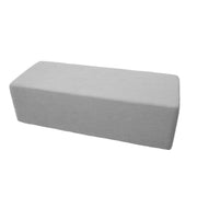 Outdoor 24" x 60" Rectangle Ottoman with Sunbrella®, 18" H - Canvas Granite