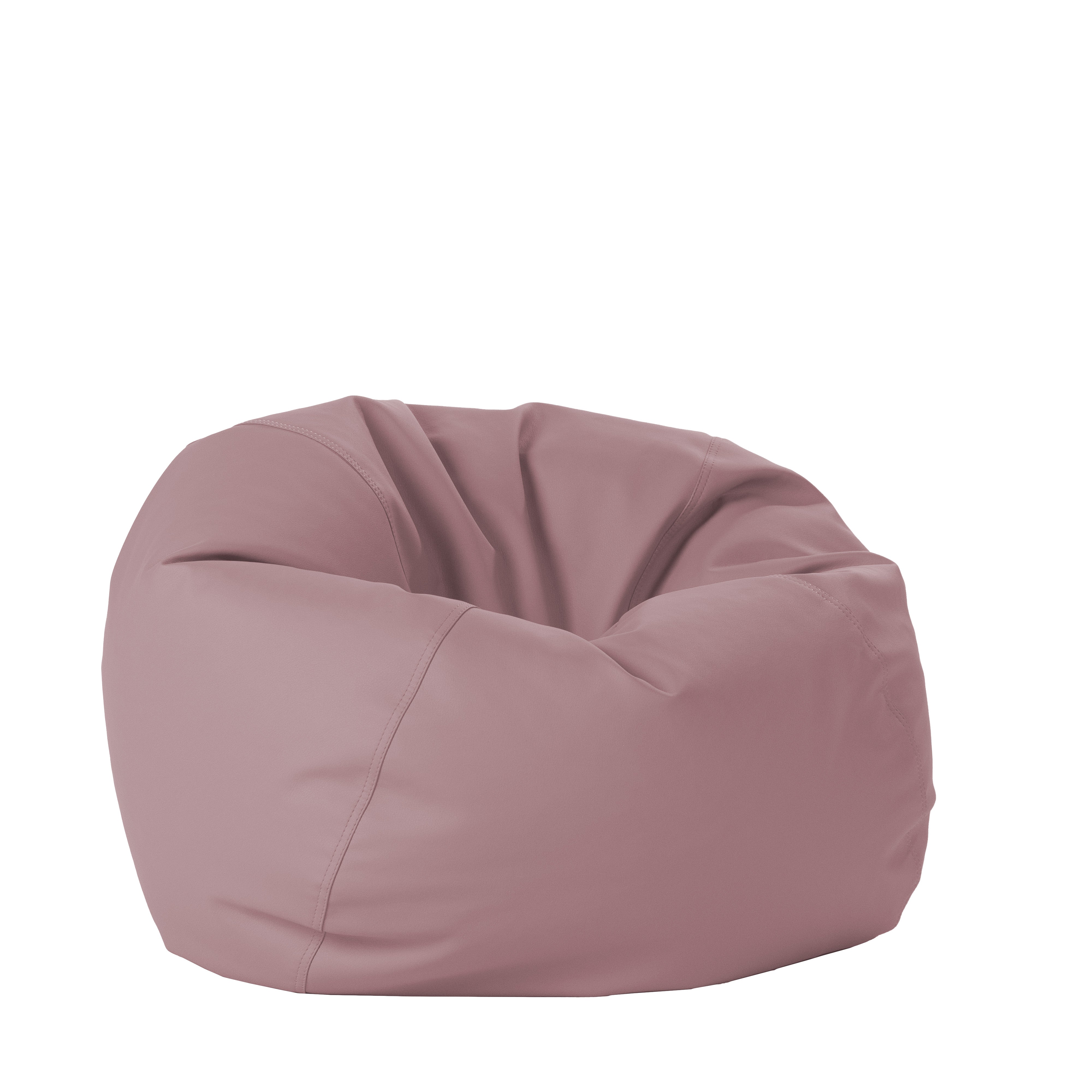 30" Round Vinyl Bean Bag - Mauve