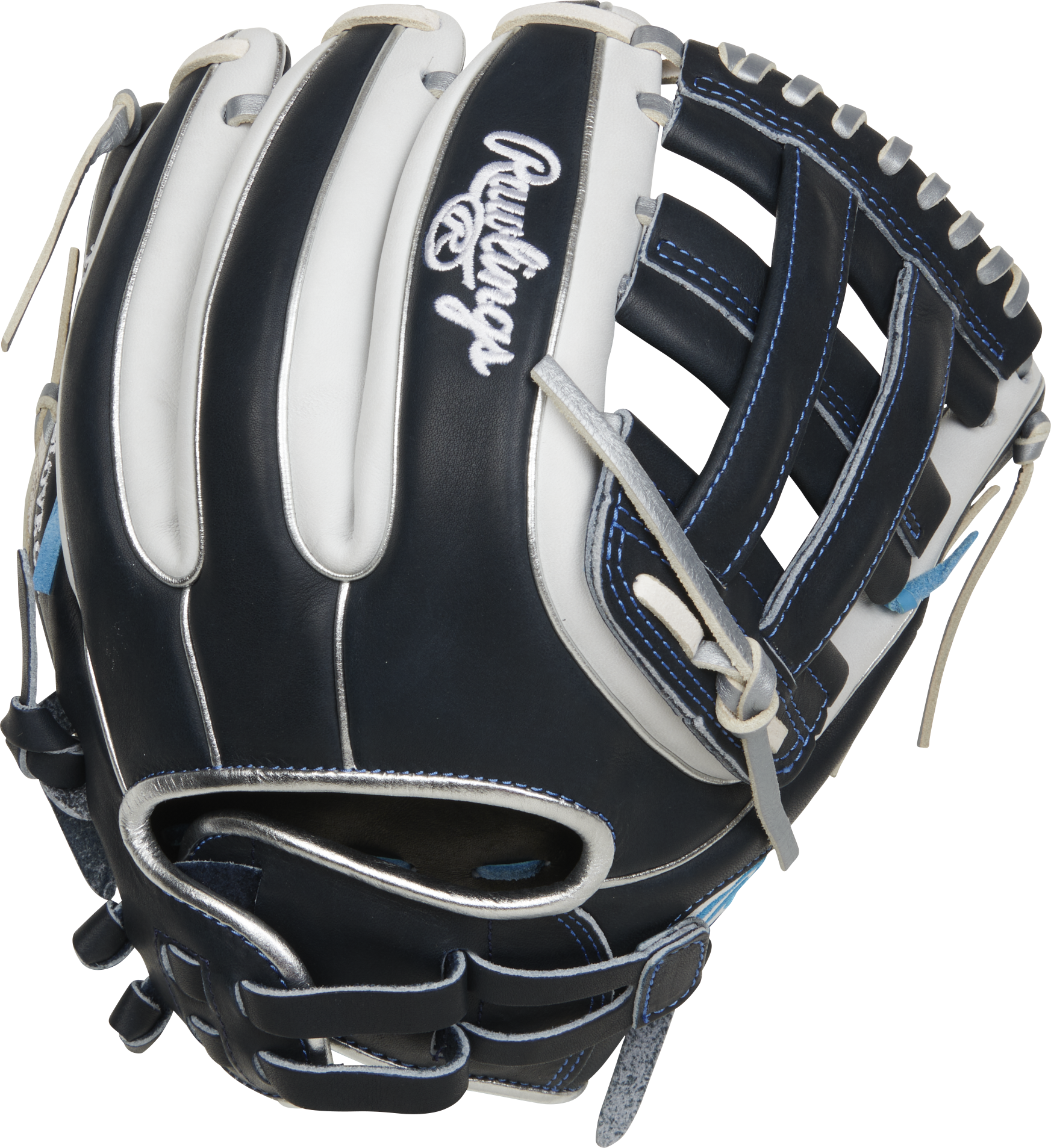 Rawlings Heart Of The Hide Series 11.75-Inch Softball Glove - Right Hand Thrower - Navy/White