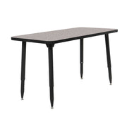 Adapte 24" x 48" Rectangle Thermofused Activity Table with Adjustable Tapered Legs - Gray/Black