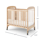 Next Gen SerenityÂ® Fixed-Side Mirror Compact Crib - Natural