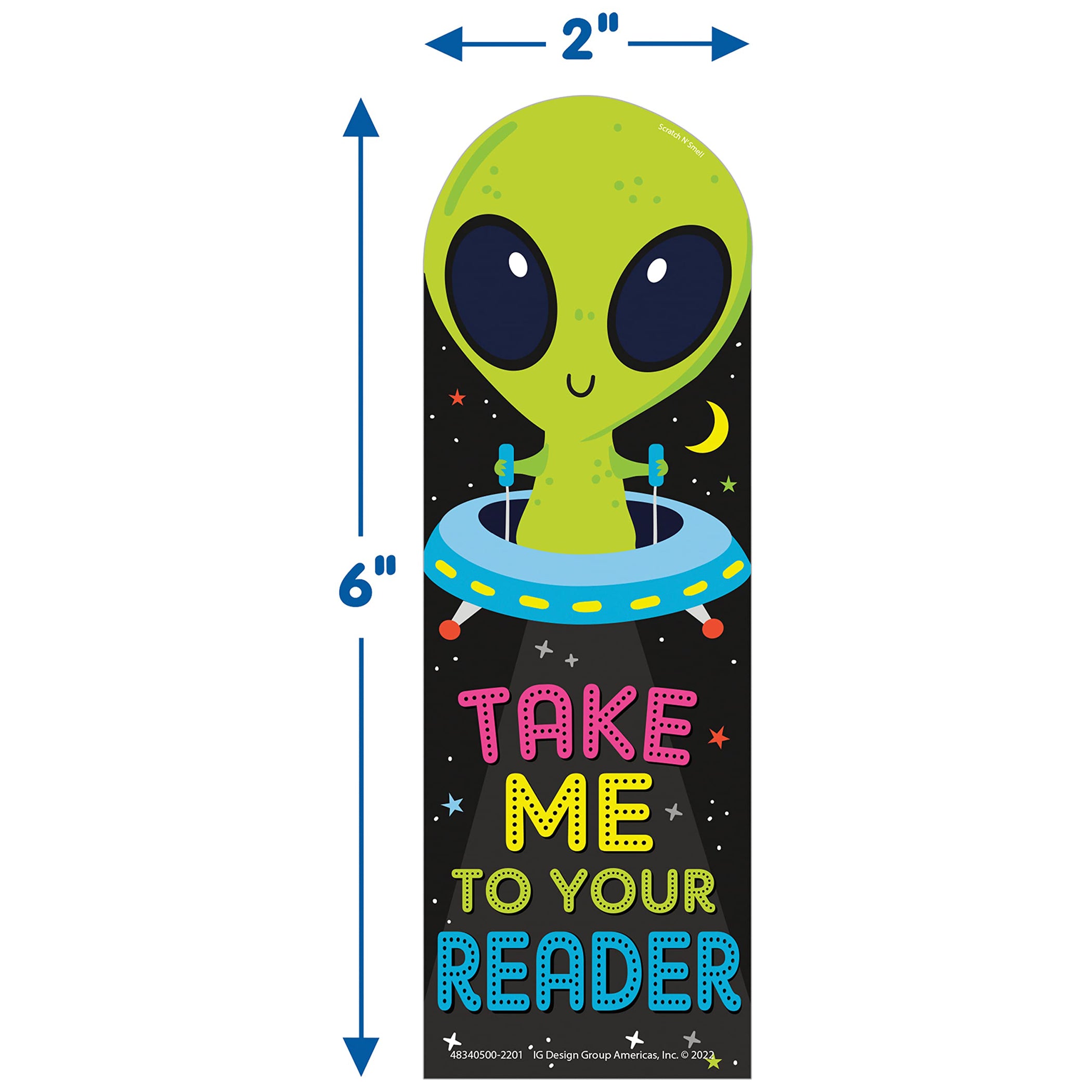 Take Me To Your Reader Green Apple Scented Bookmarks, Pack of 24