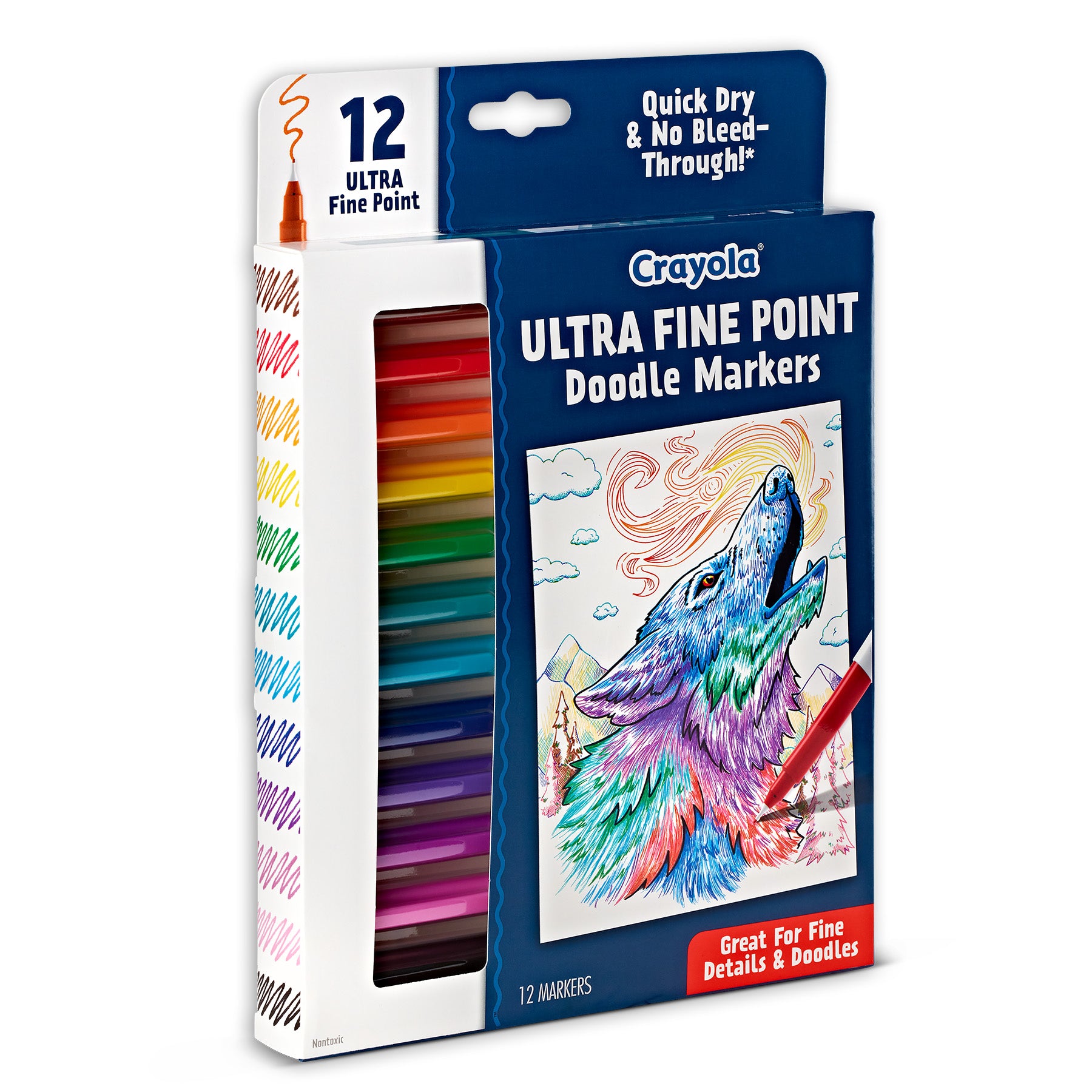 Doodle & Draw Ultra Fine Point Doodle Marker, 12 Count