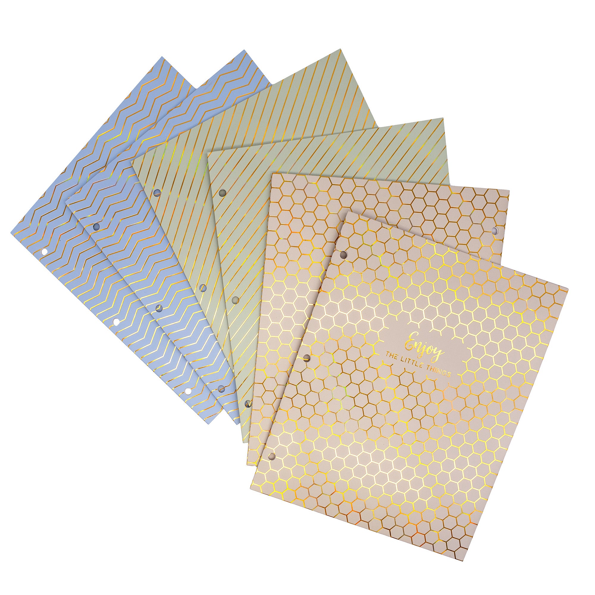 Haze 2-Pocket Portfolio, Letter Size, Assorted Colors, Pack of 6