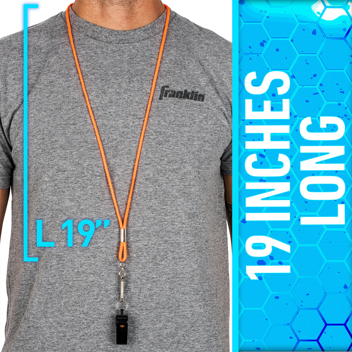 (3 EA) PLASTIC WHISTLE W LANYARD
