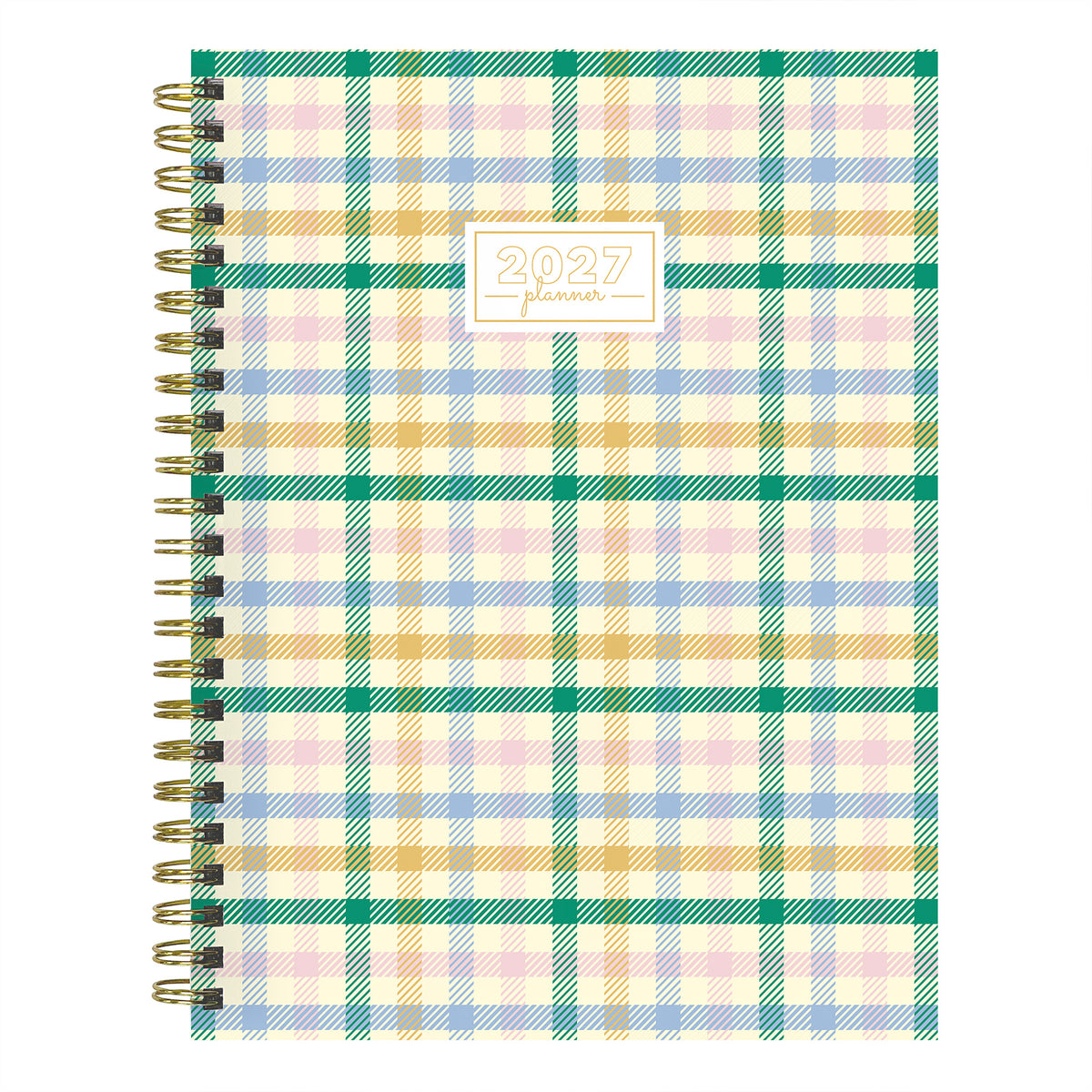 2027 PASTEL PLAID MED WK MON PLNNER