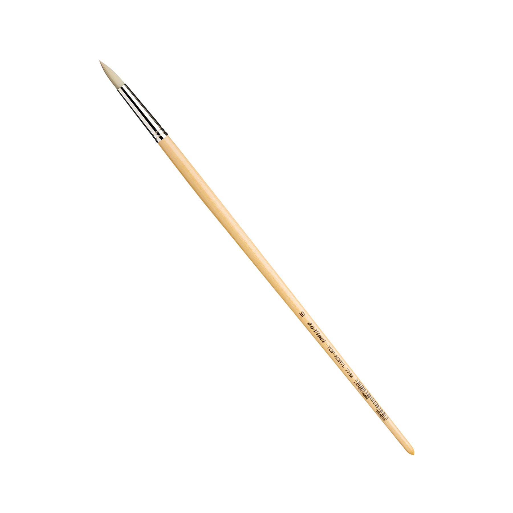 TOP-ACRYL White Brush, Synthetic, Acrylic & Oil, Round, Series 7782, Size 10