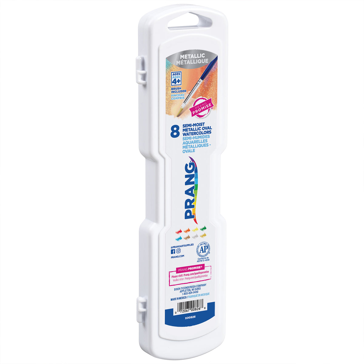 METALLIC WTRCLR ST 8 ASST W BRUSH