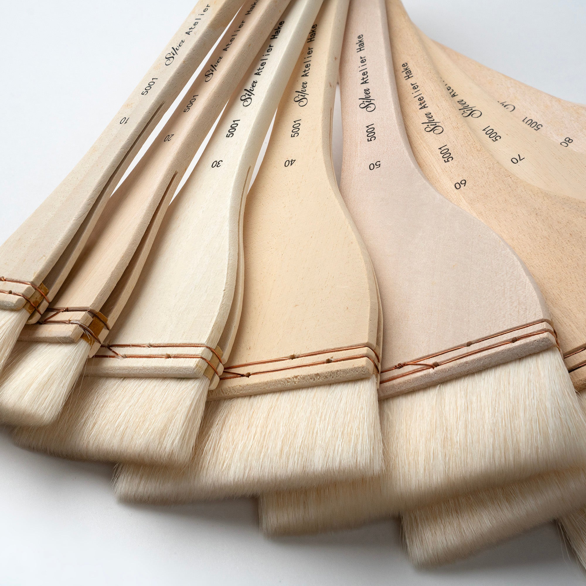 Silver Hake Set, 9 Brushes