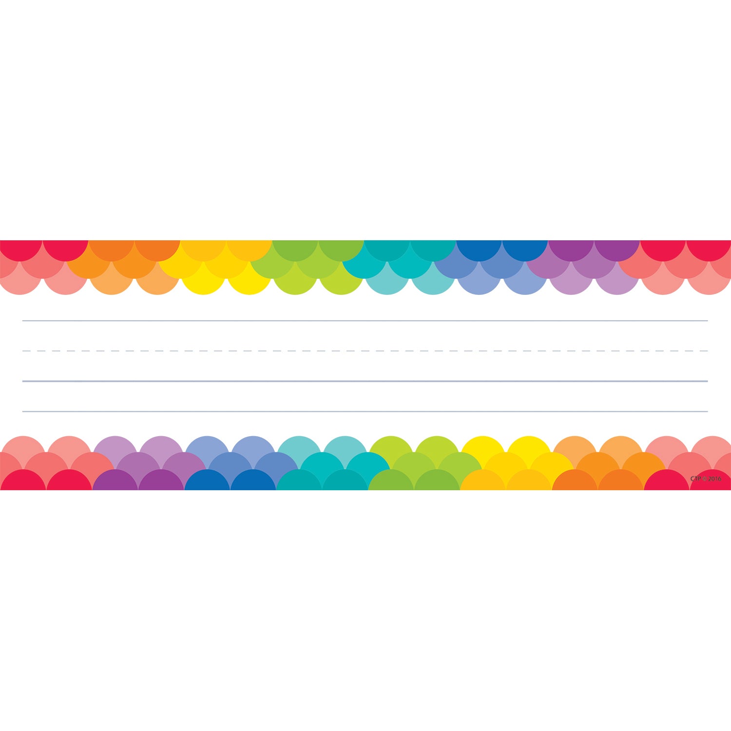 Rainbow Scallops Name Plates, 36 Per Pack