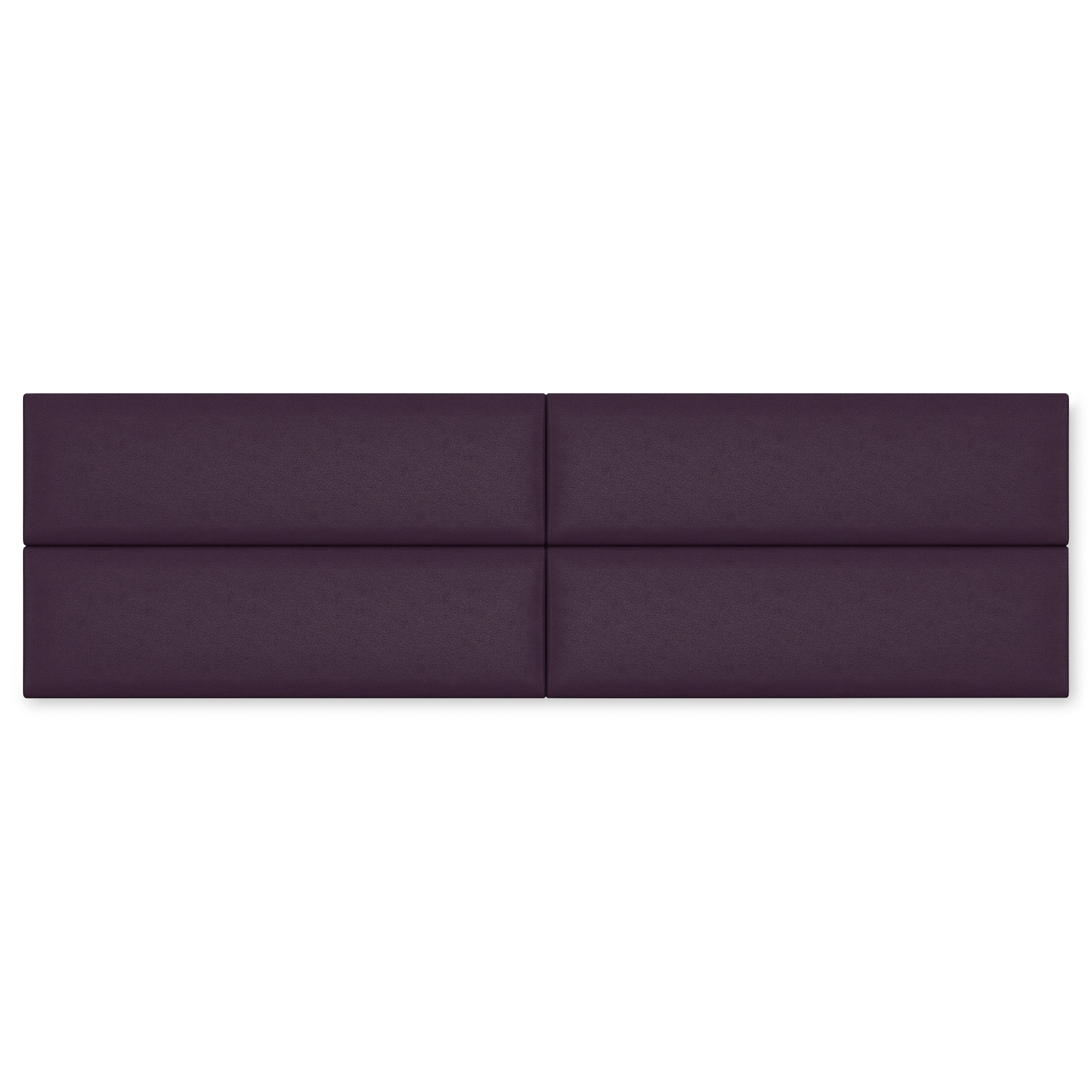 Jaxx Panelist Modern Padded Headboard – Set of 4 Wall Mounted Panels (Each 11.25" x 38") - King, Vegan Leather, Black