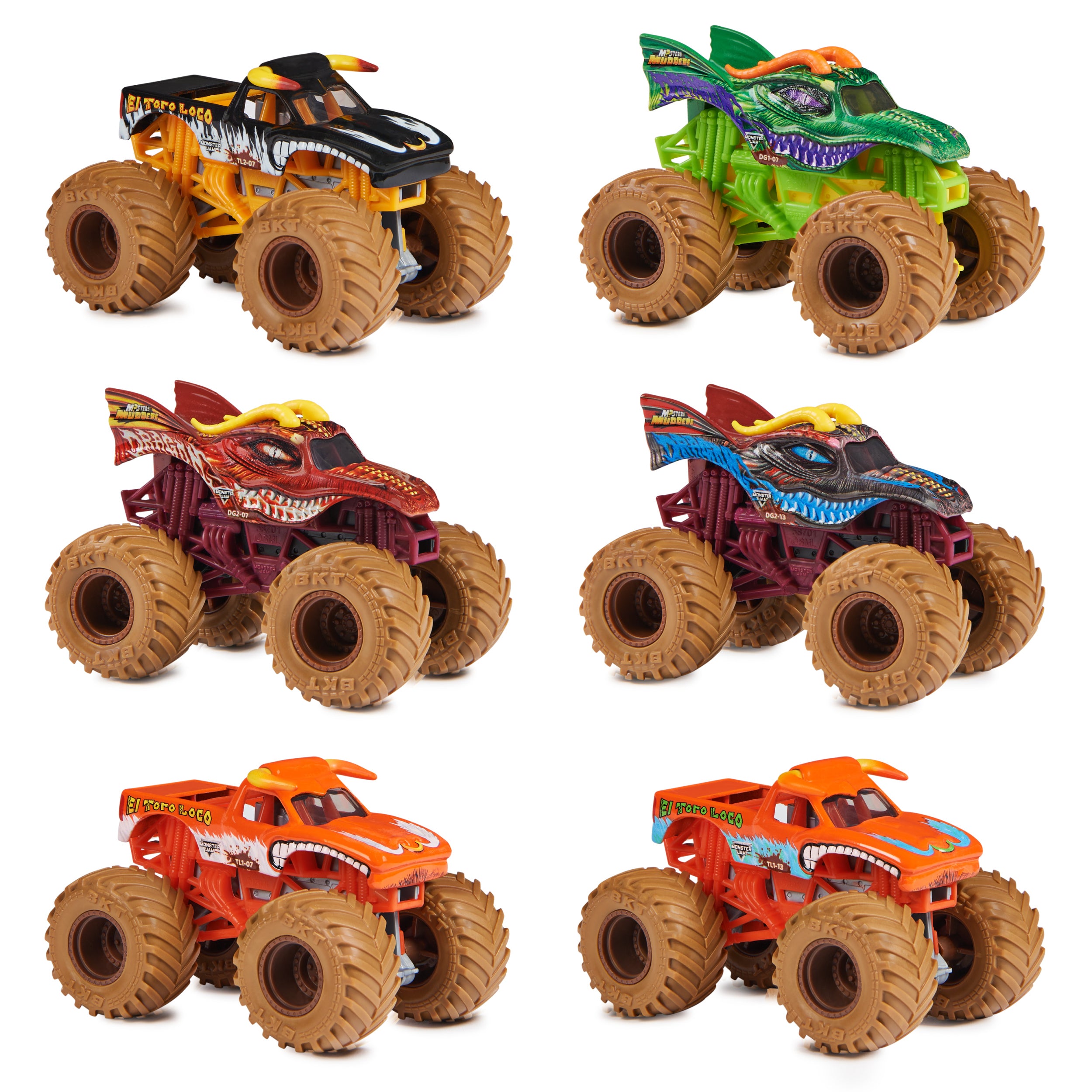 Monster Jam, Mystery Mudders, Official Die-Cast Monster Truck, Wash to Reveal, 1:64 Scale Styles Will Vary