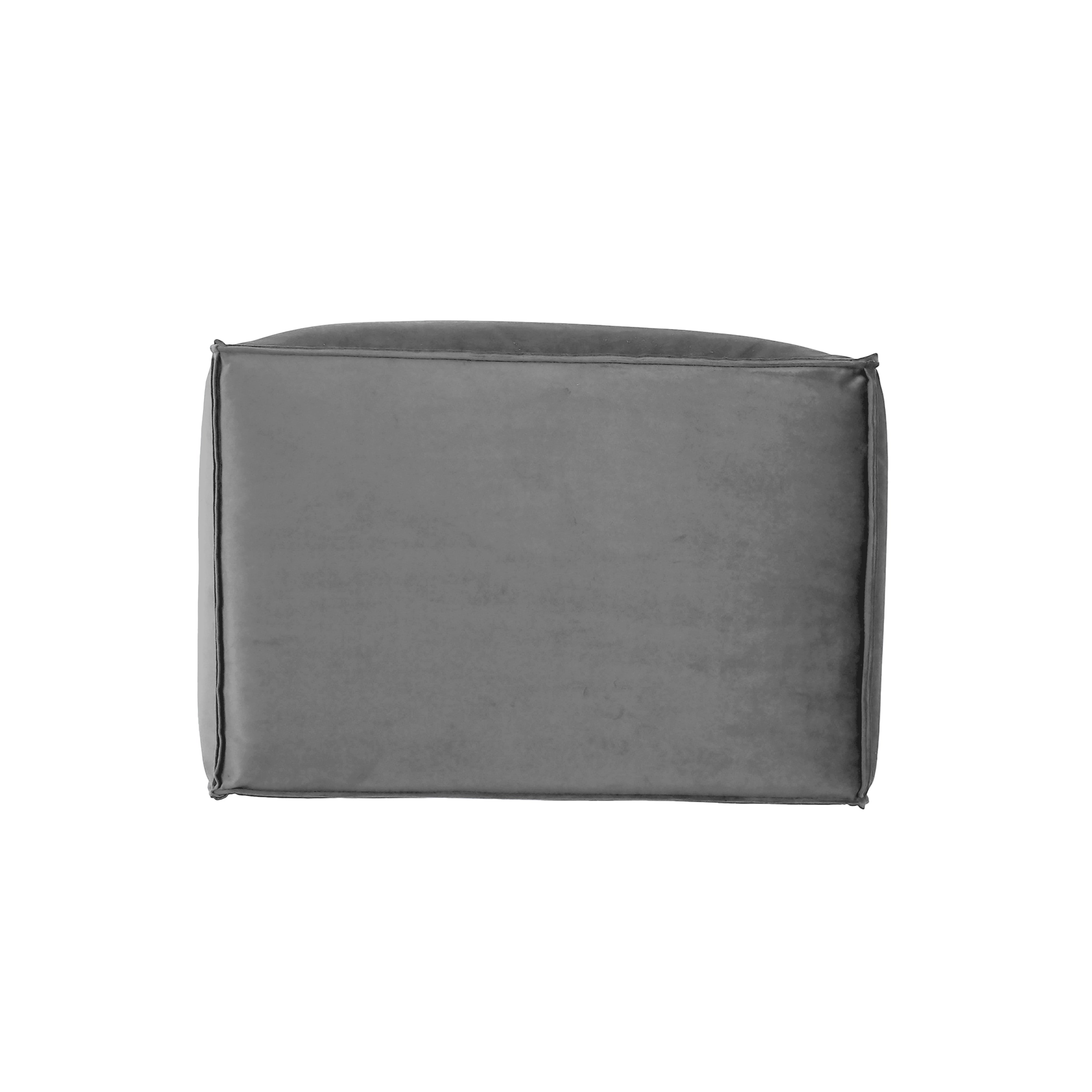Overstuffed 36" x 24" Rectangle Microfiber Ottoman, 16" Height - Smoke
