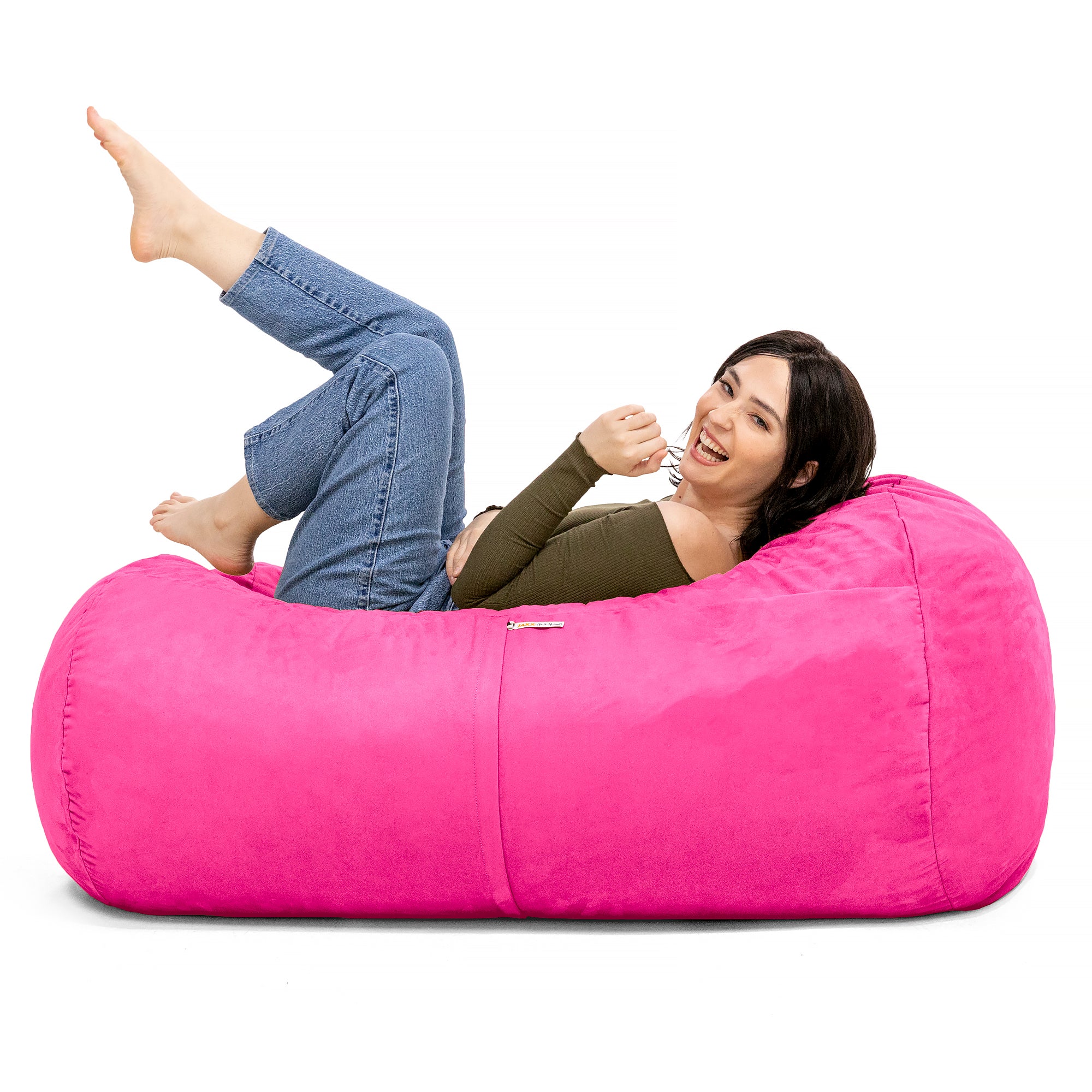 Jaxx Sofa Saxx 4-foot Bean Bag Lounger, Fuchsia
