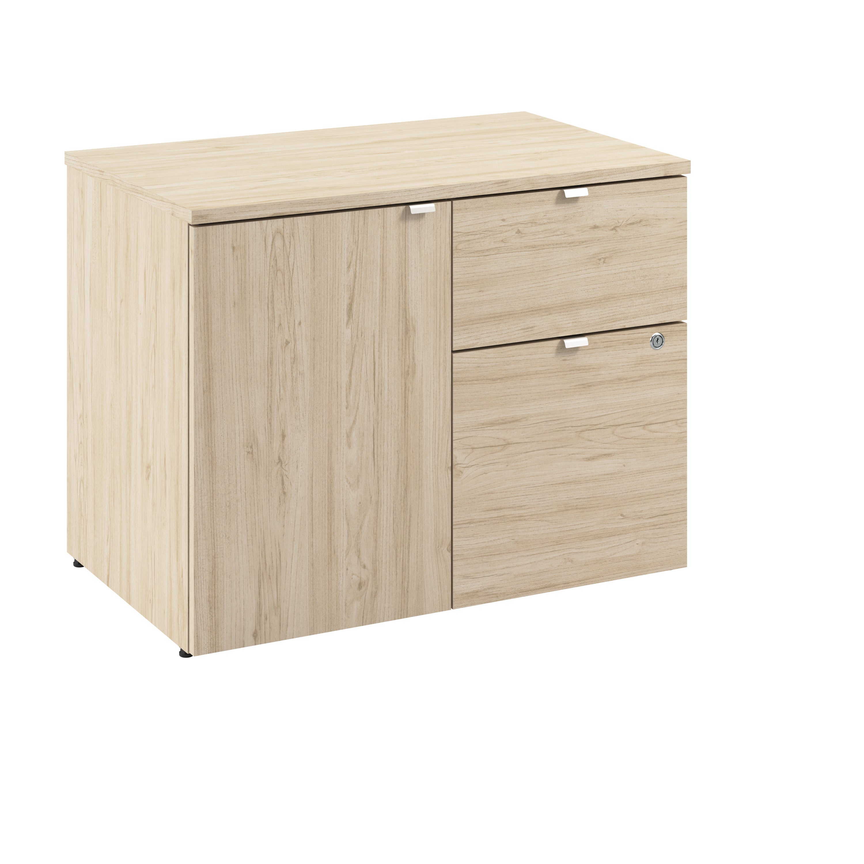 Bush Business Furniture Stratus&nbsp;30W Office Storage Cabinet with Drawers in Natural Elm - 31.26" Width x 19.61" Depth x 24.15" Height