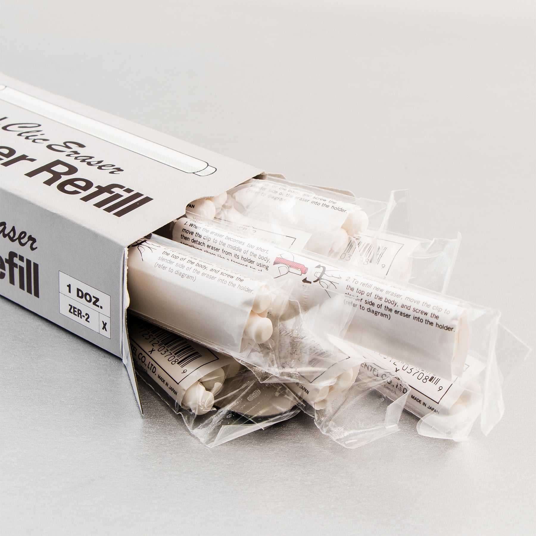 Refill Eraser For Clic Eraser, 2 Per Pack, 12 Packs