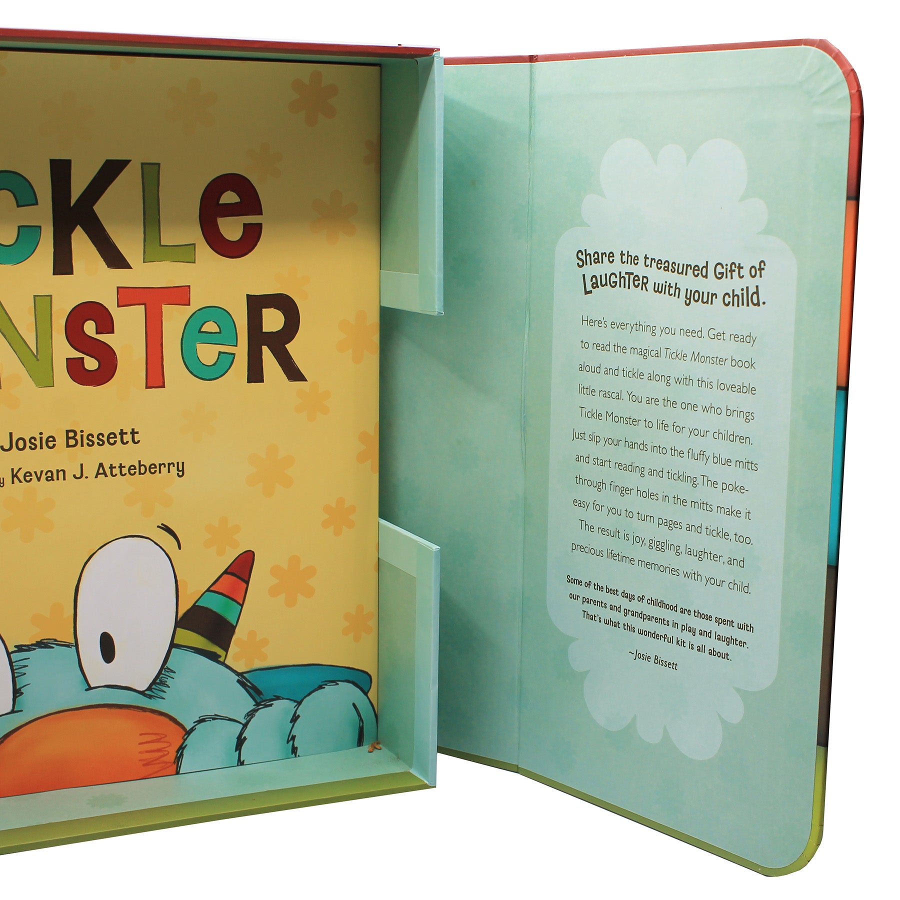 Tickle Monster Laughter Book & Mitts Kit
