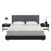 Jaxx Panelist Modern Padded Headboard – Set of 4 Wall Mounted Panels - Queen, Charcoal Microvelvet