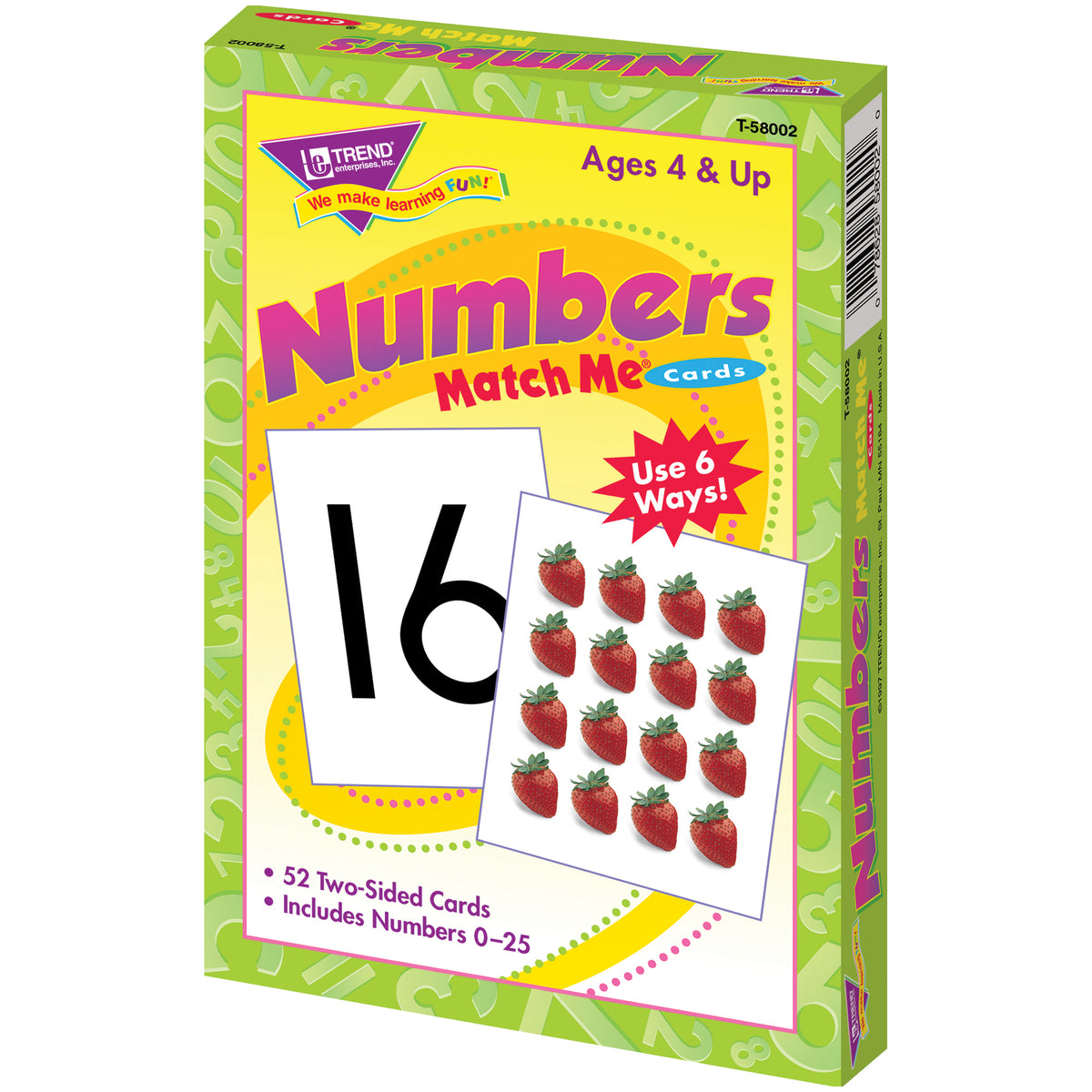 MATCH ME CARDS NUMBERS 0-25 52/BOX