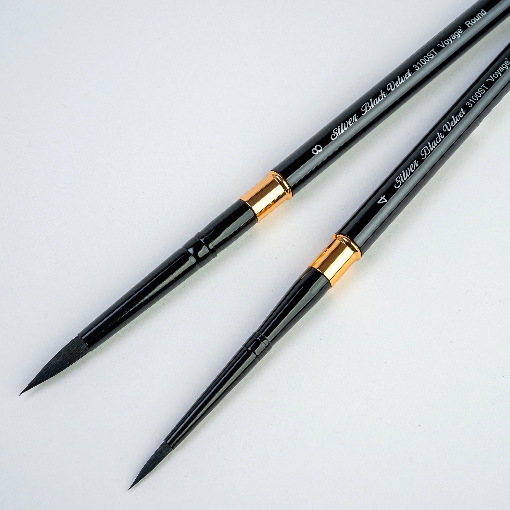 Black Velvet Large Travel Round Brushes, Set of 2