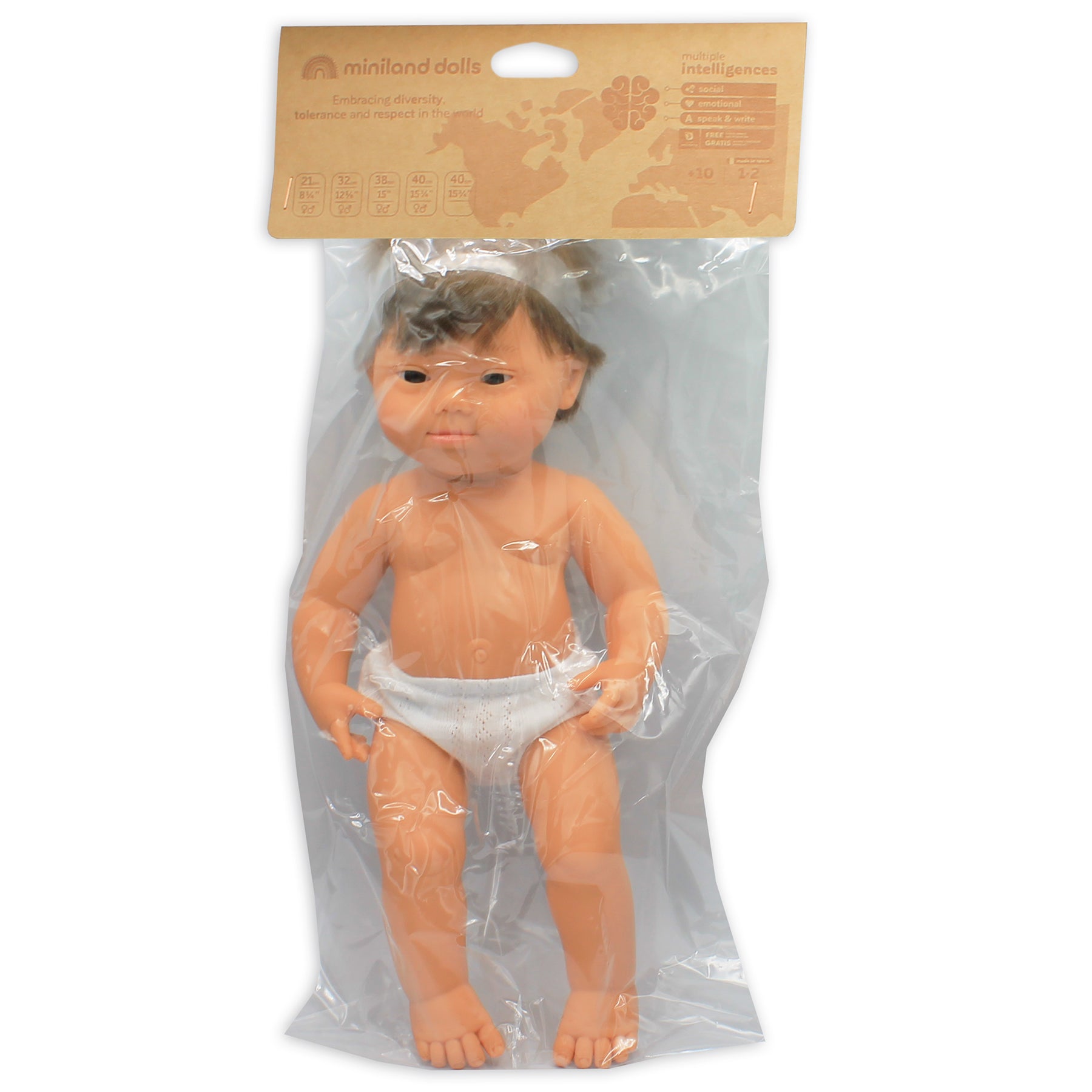 Anatomically Correct 15" Baby Doll, Down Syndrome Boy