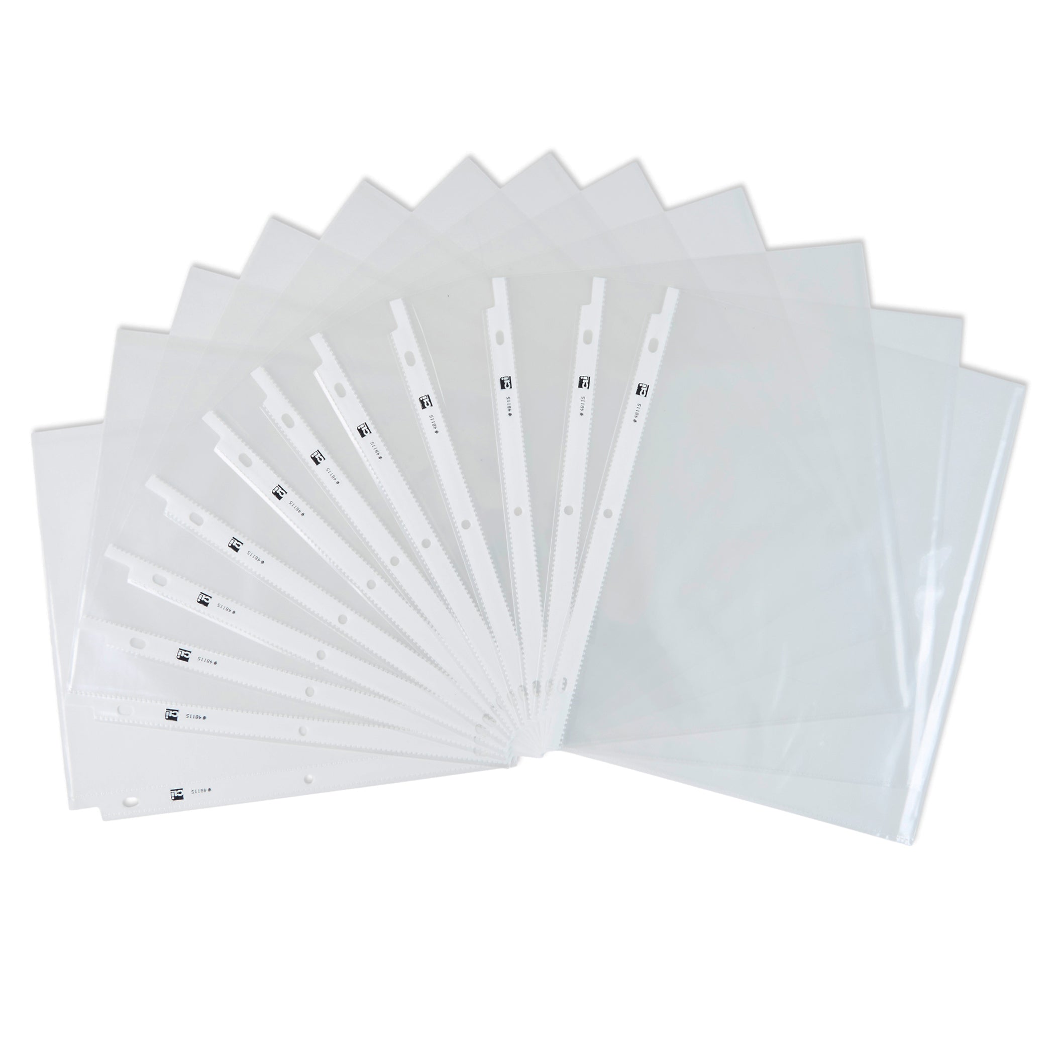 Sheet Protectors, Top Loading with Binder Holes, 2 Mils Economy Weight, Letter Size, Pack of 15