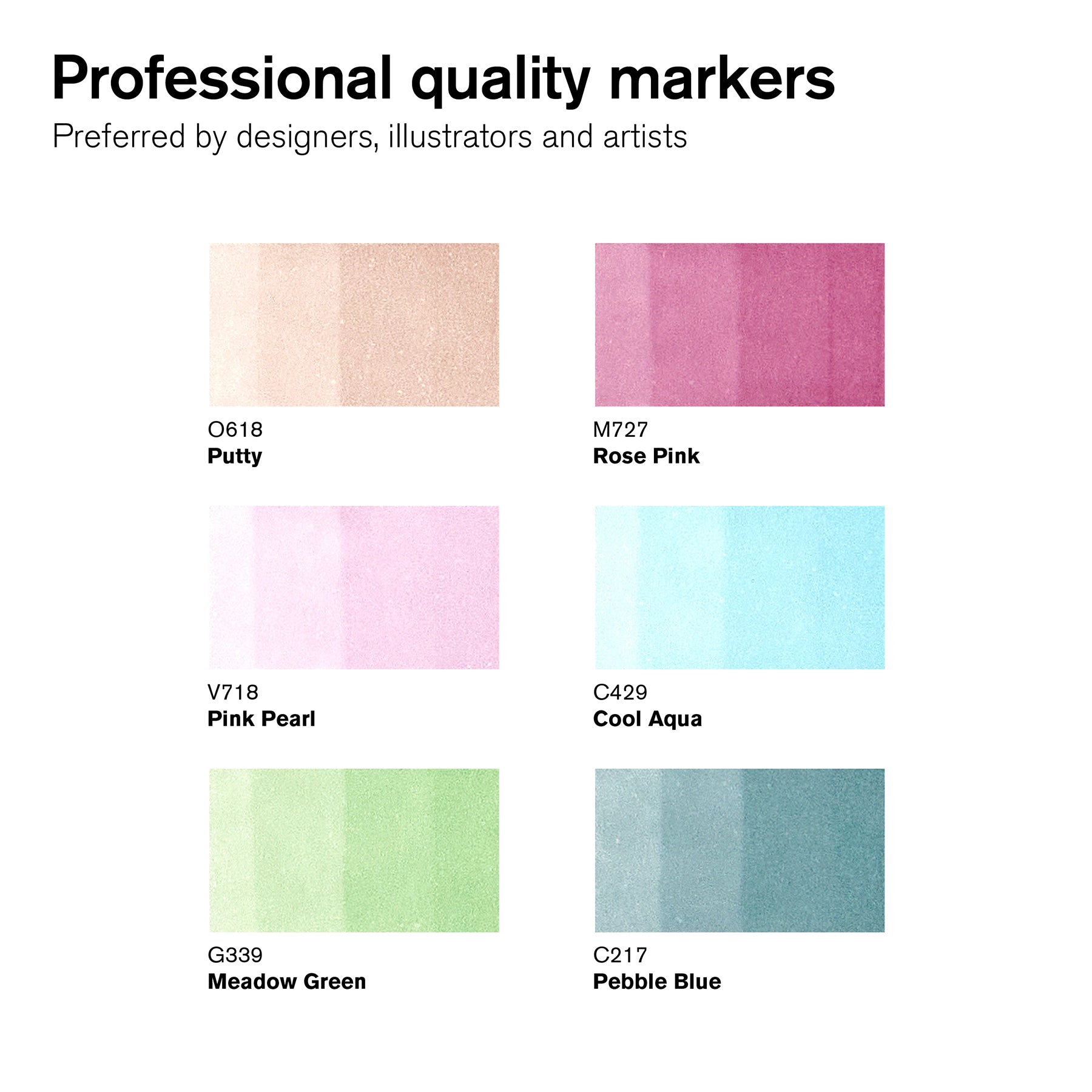 WN ProMarker Brush 6 Pastel Tones