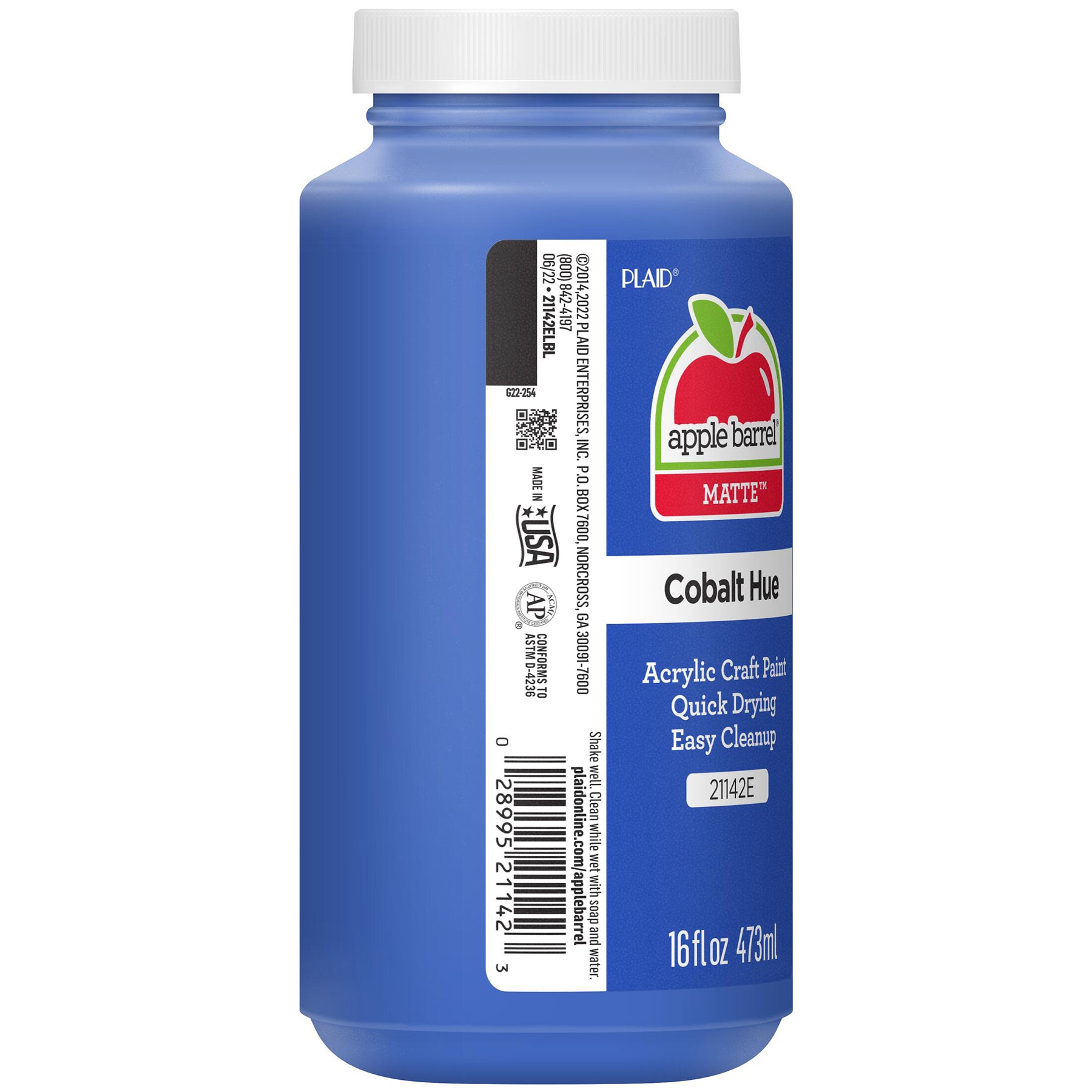 Acrylic Paint Matte, 16oz., Cobalt Hue