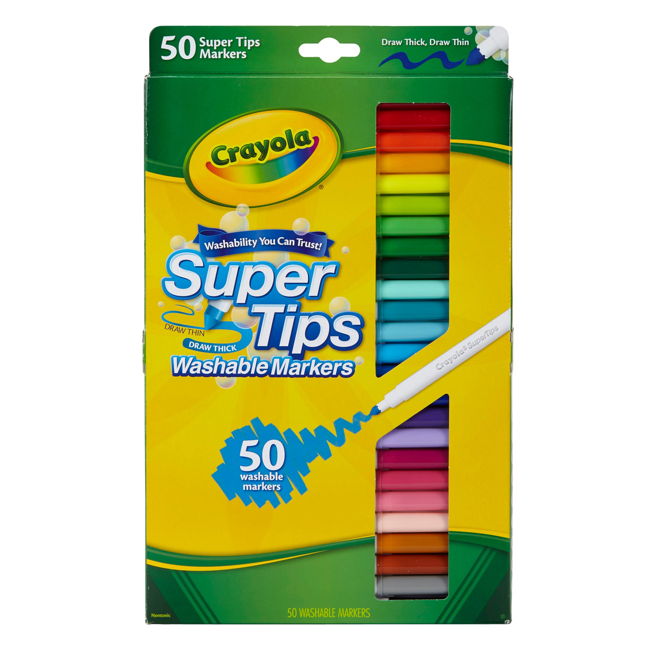 Super Tips Washable Markers, Pack of 50