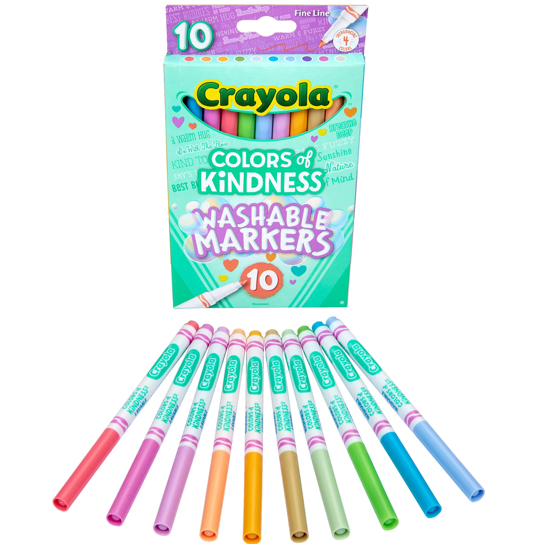 Colors of Kindness Fine Line Washable Markers, 10 Count
